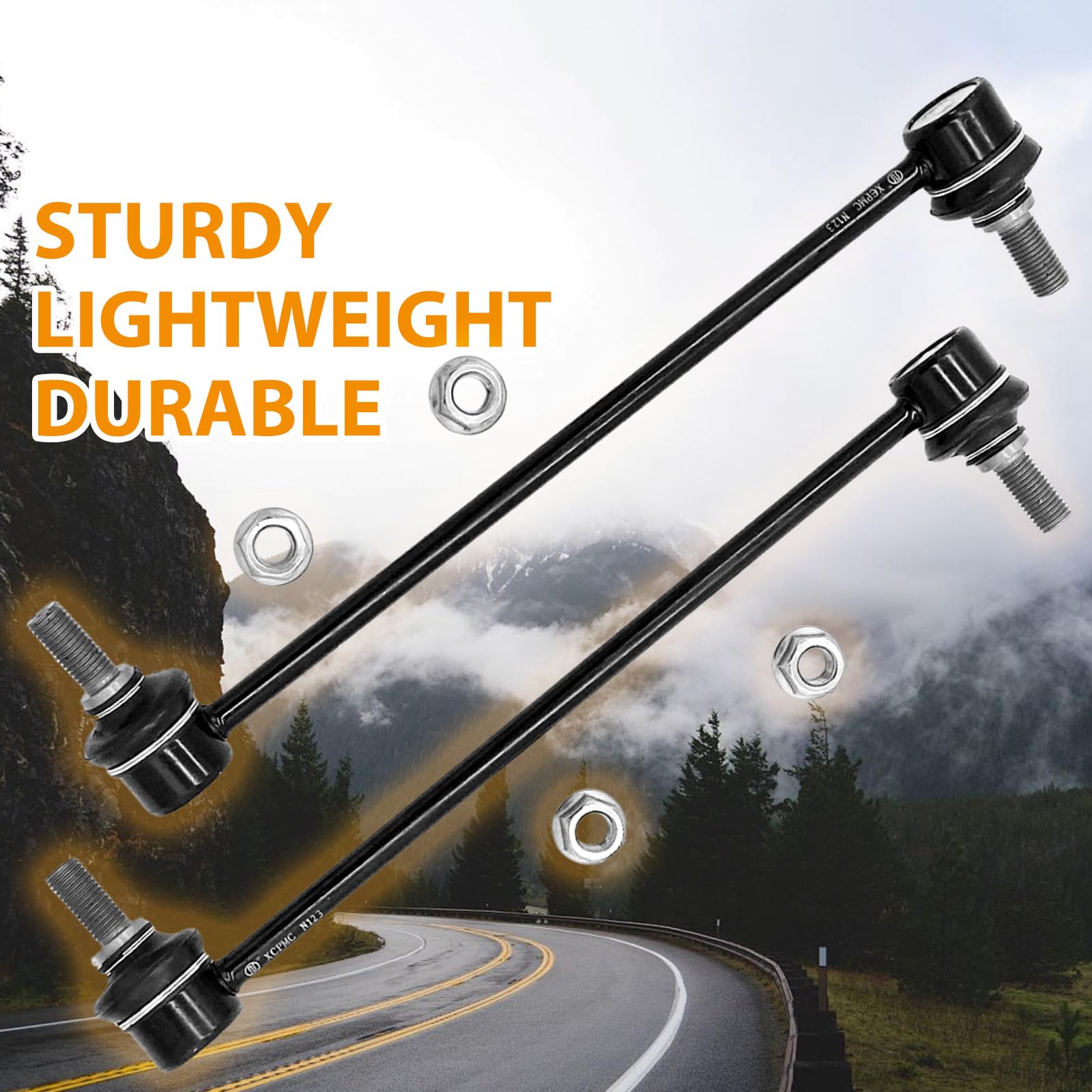 Xcpmc Front Sway Stabilizer Bar End Link Kit 2 Pcs Left & Right|Replacement For Ford Transit|Replace Oe#: K750813 Black