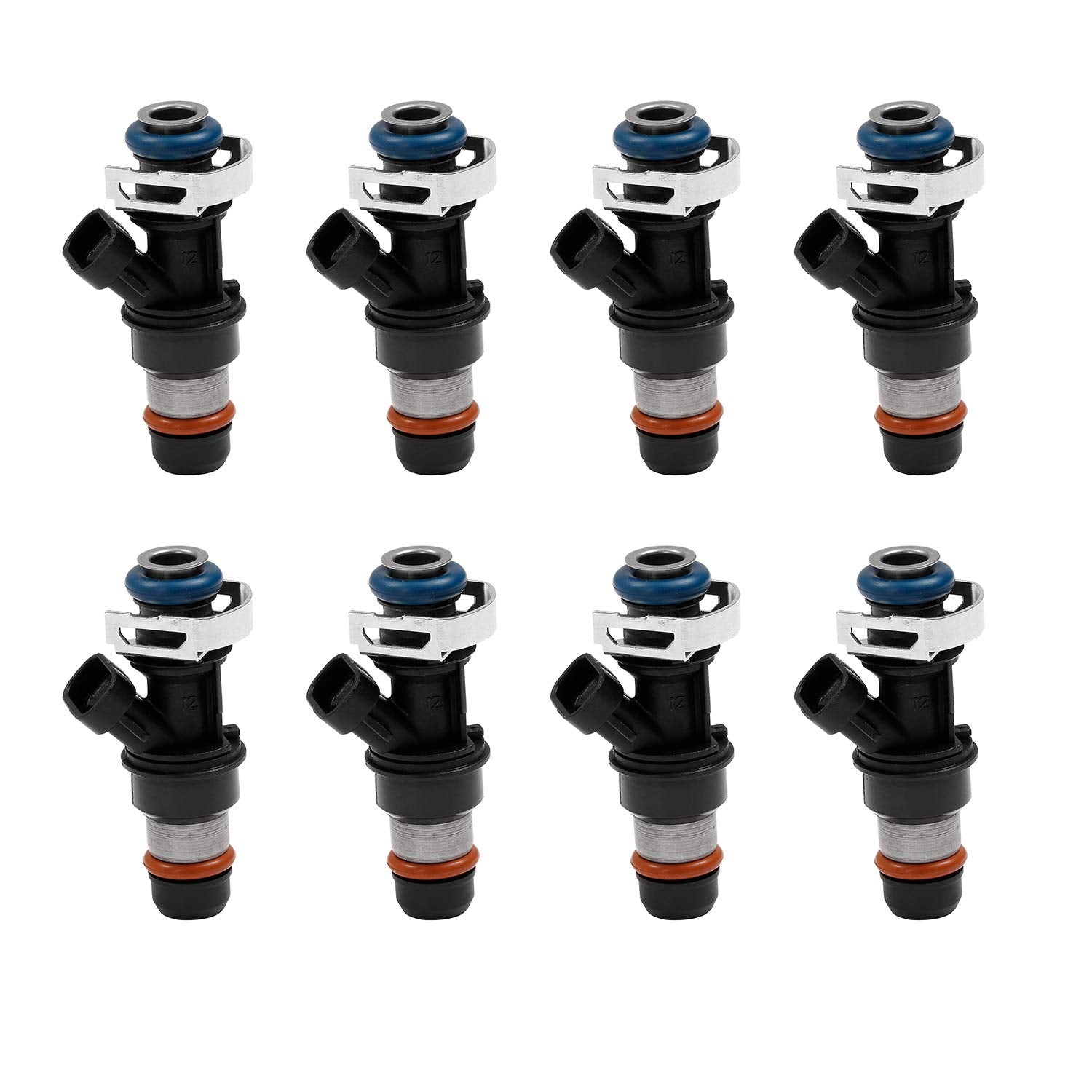 Fuel Injector 2 Holes 8Pcs | 4.8L 5.3L 6.0L Engine | For 2001-2007 Chevy Silverado Suburban Tahoe Gmc Sierra Yukon Cadillac Escalade & More | Replace# 25317628, 17113698, 17113553, Fj315, Fj10062