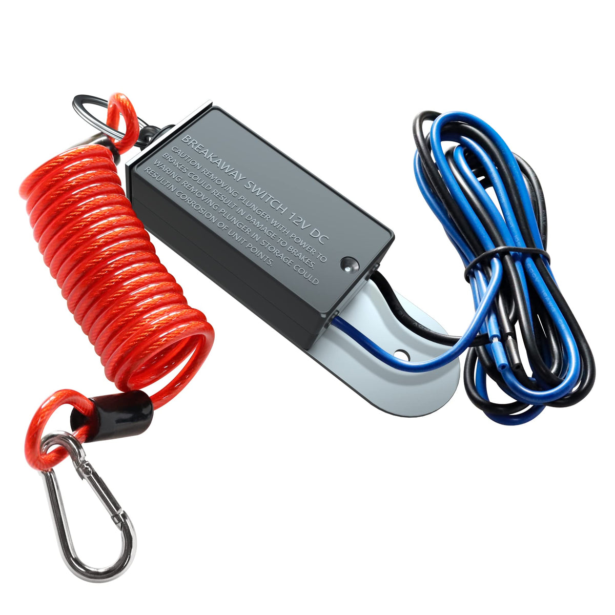 Trailer Breakaway Switch With 4 Ft Breakaway Coiled Cable - Electric Brake Switch For Rv/Camper Towing Trailer