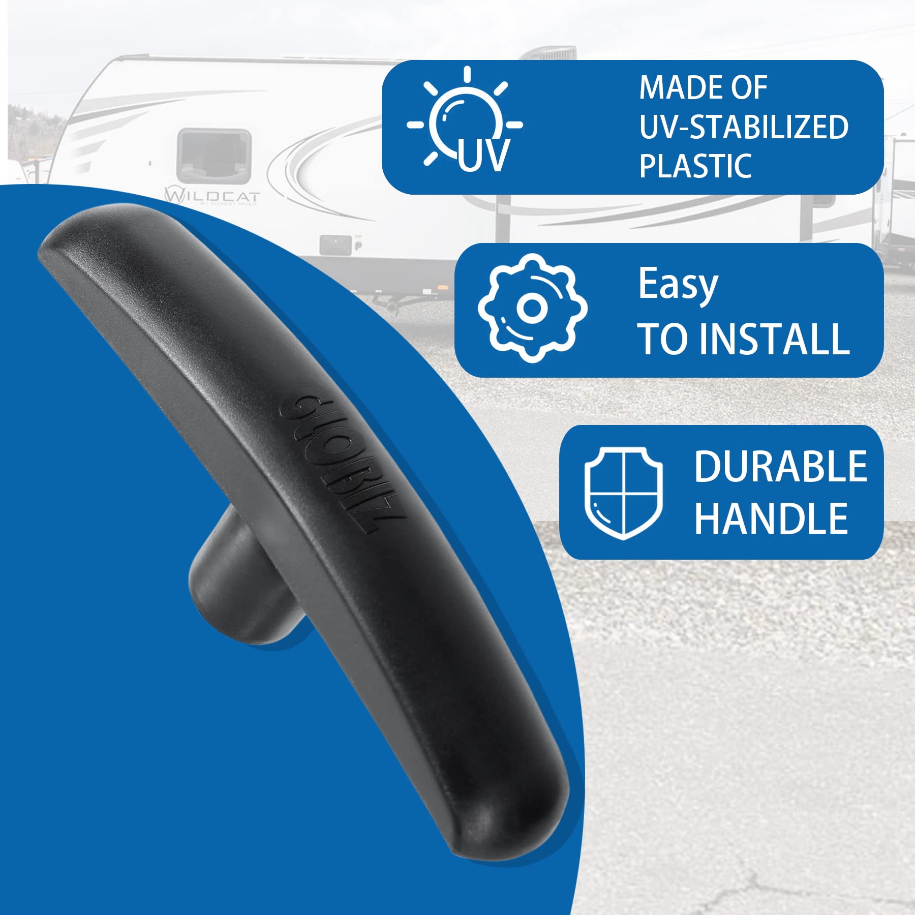 GLOBIZ RV Sewer Valve Handles Replacement Fit for 1 1/2''