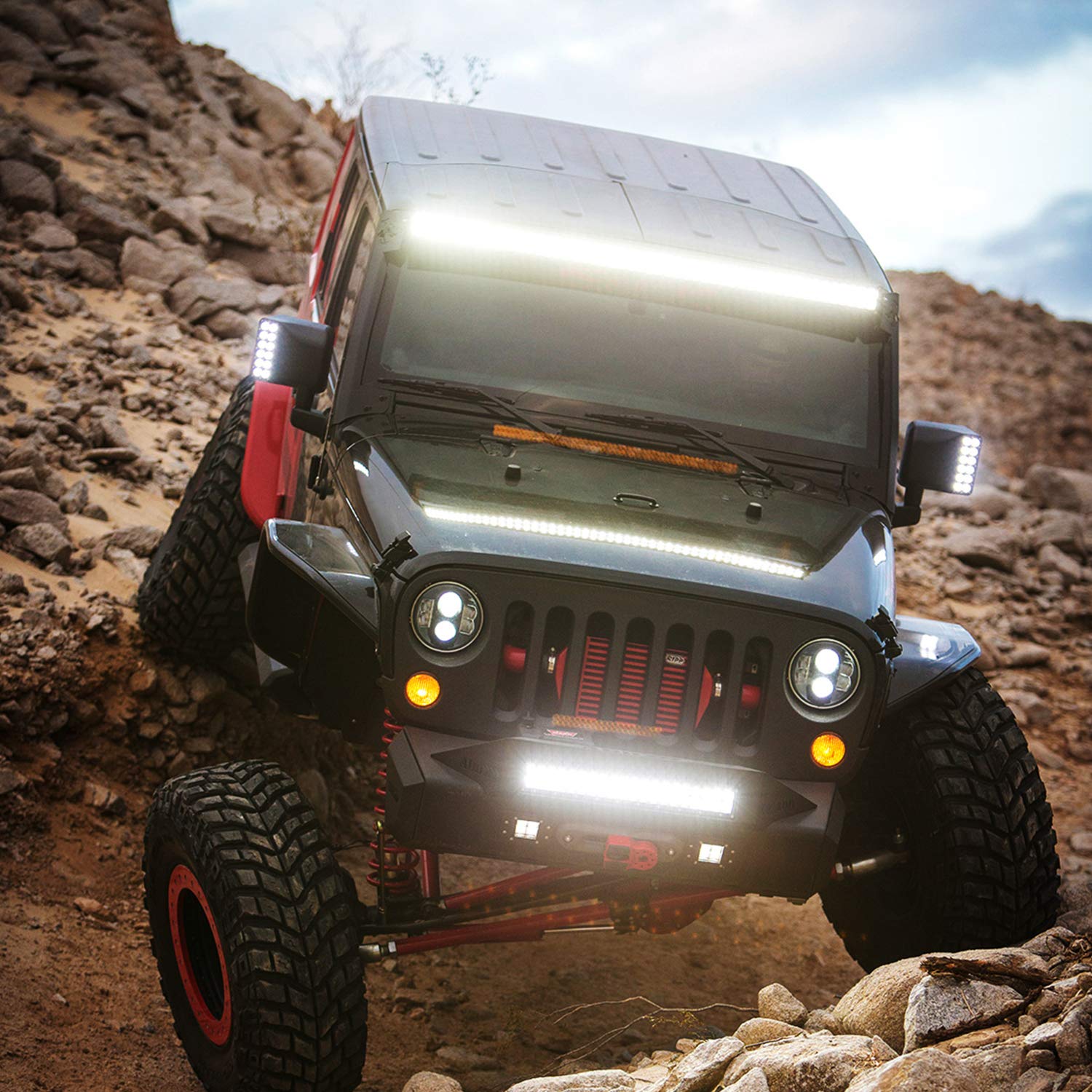 Nilight - 18019C-A Led Light Bar 52Inch 783W Triple Row 49500Lm Flood Spot Combo Beam Led Bar Driving Lights Boat Lights Super B