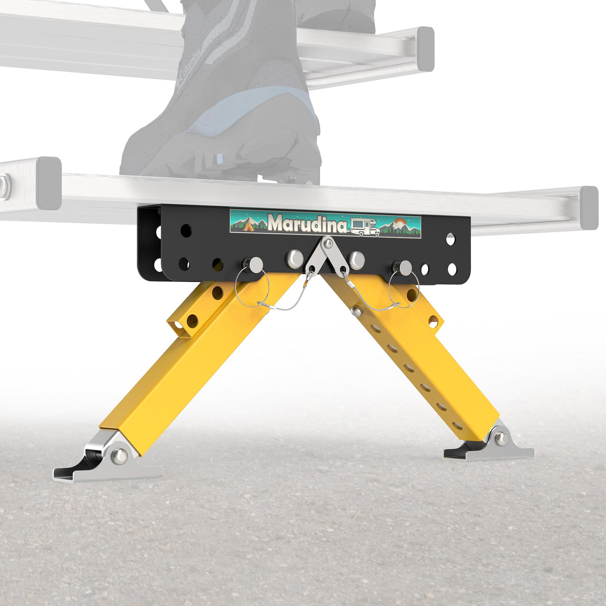 Marudina Upgraded RV Step Stabilizer kit for Travel Trailers/5th Wheels/Motorhomes, Reinforced Metal, RV Step Stabilization Kit,
