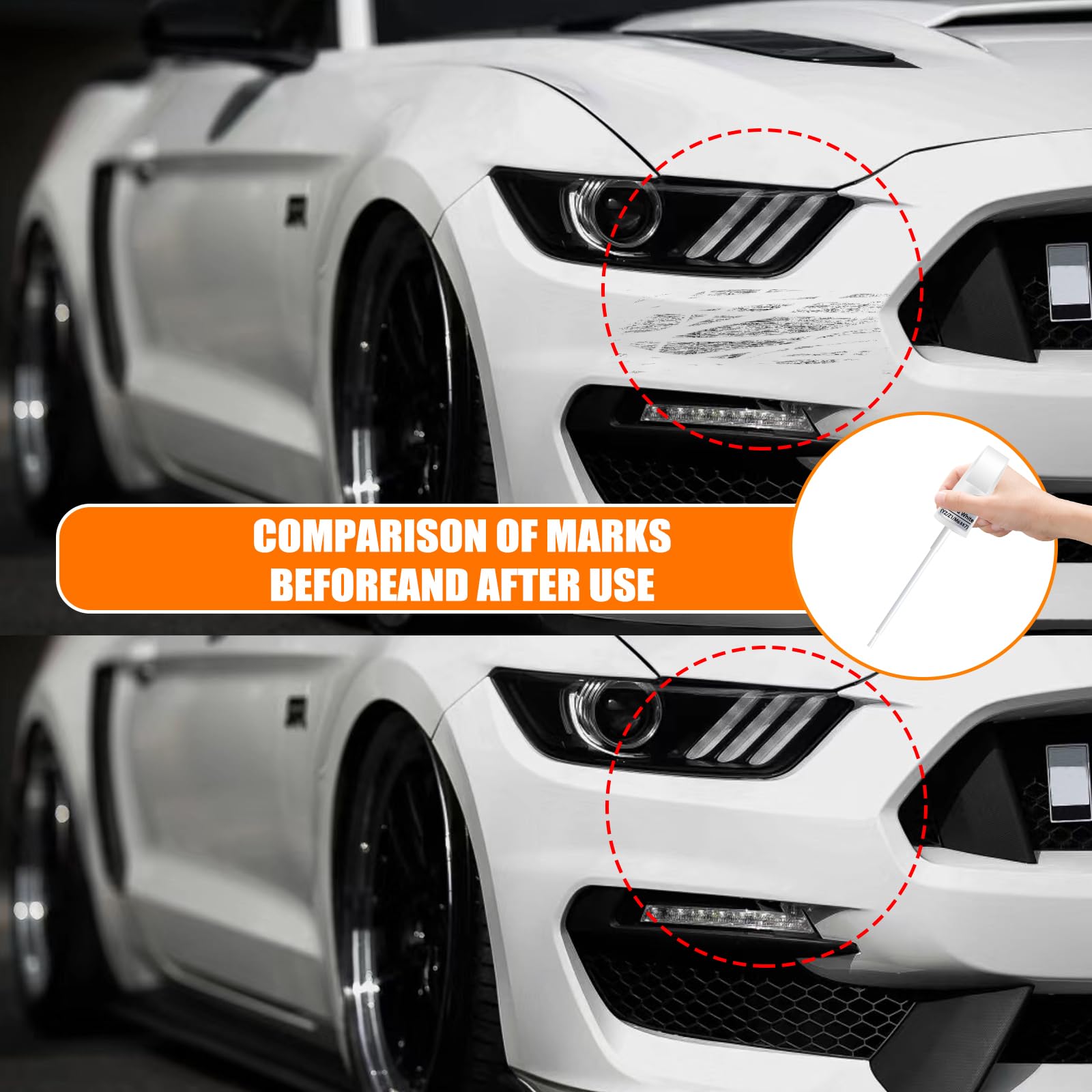 E7 Velocity Blue Metallic Touch Up Paint For Ford, Car Paint Pen Scratch Repair Two-In-One Touch Up Paint, Premium Car Scratch R