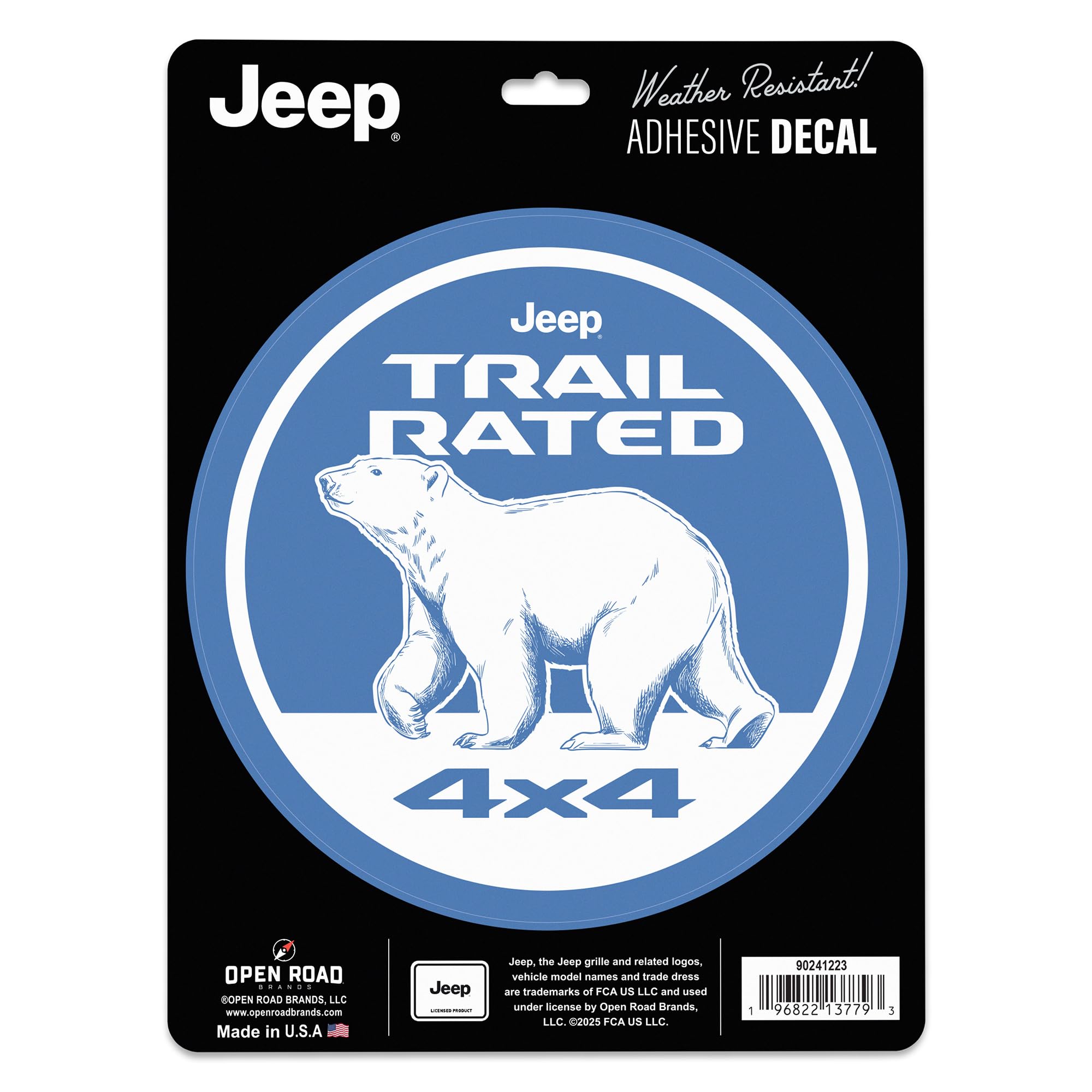 Jeep Polar Bear Trail Rated Adhesive Vinyl Decal - Rugged Jeep Sticker for Water Bottle, Laptop or SUV