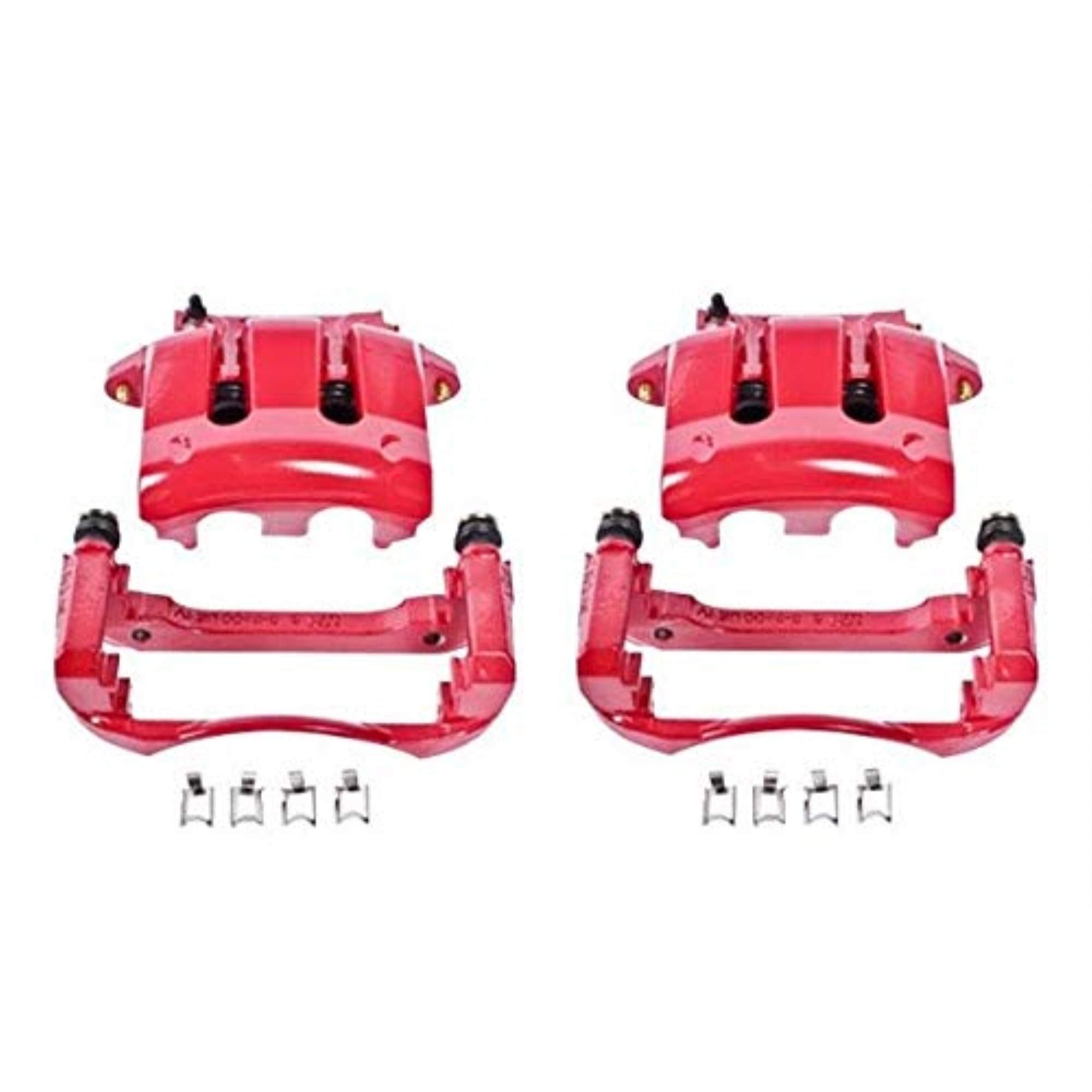 Power Stop S4836 Rear Pair Red Powder Coated Calipers For 2007-2009 Chrysler Aspen | 2003-2009 Dodge Durango | 2002-2018 Ram 150