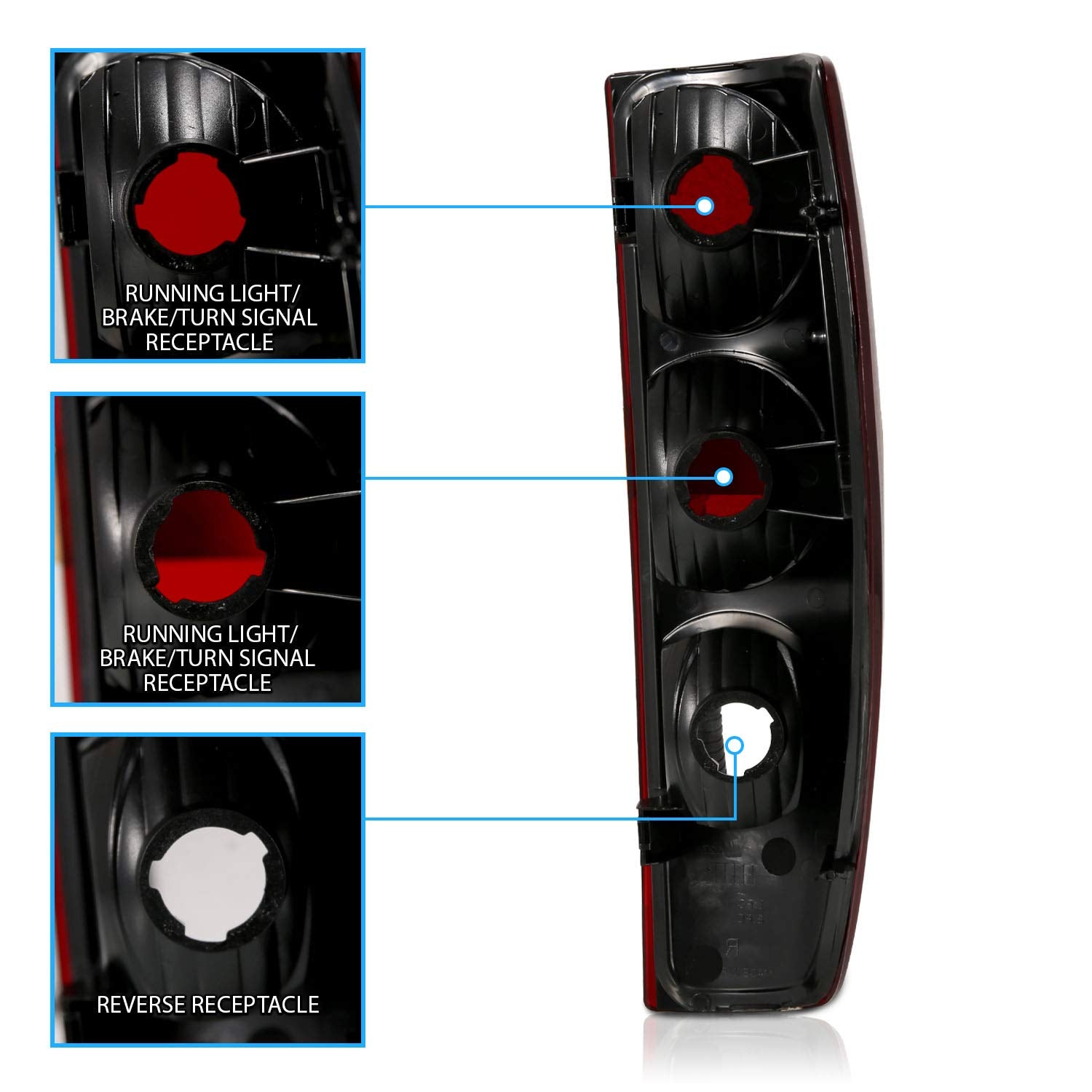 Amerilite Red/Smoke Replacement Brake Tail Lights Set For 04-12 Chevy Colorado/Gmc Canyon - Passenger And Driver Side