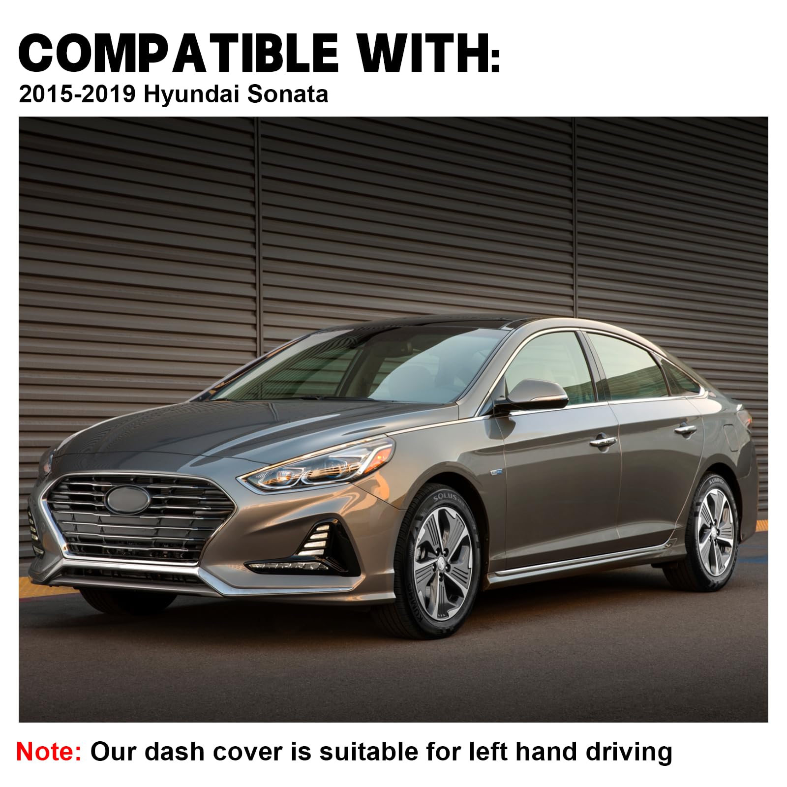 Speedwow Dashboard Dash Board Cover Mat Carpet Compatible With 2015-2019 Hyundai Sonata