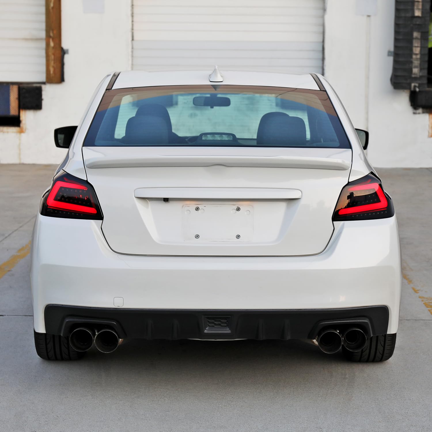 Spec-D Tuning Black Housing Smoke Lens Sequential Led Bar Tail Lights Compatible With 2015-2021 Subaru Wrx Models Left + Right P