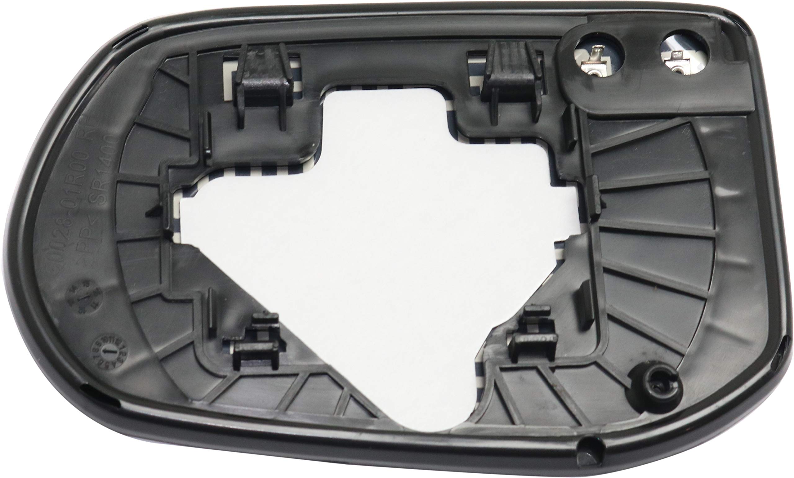 Kool Vue Mirror Glass Compatible with Honda Civic 2009-2011 Mirror Glass Passenger Side Heated Sedan EX-L/Sport Models with Backing Plate