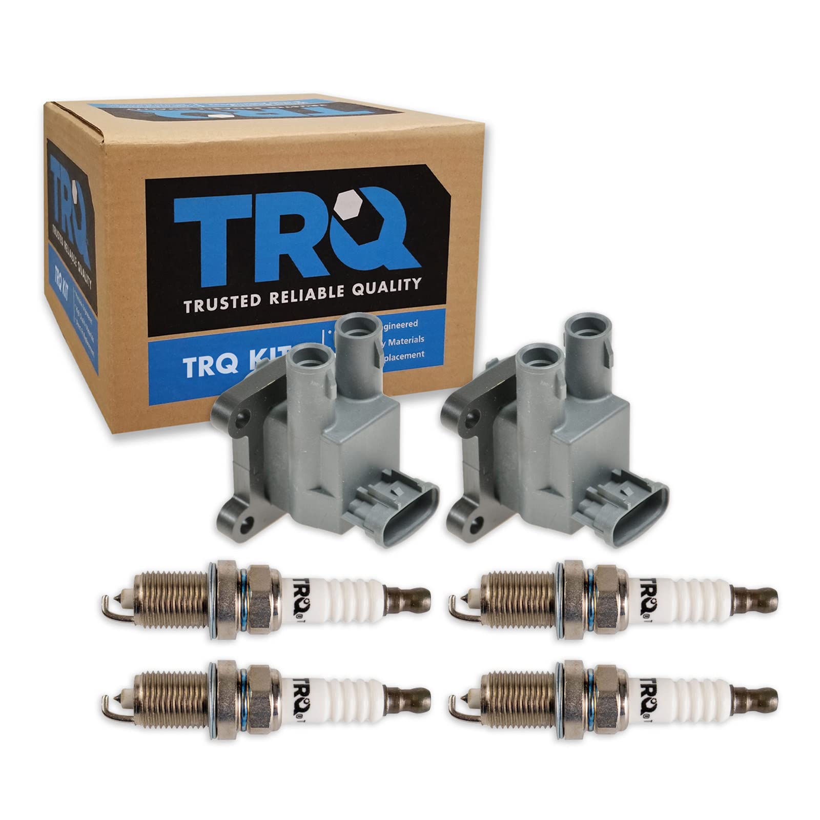 Trq Ignition Kit Ignition Coil Spark Plugs Compatible With 1998-1999 Chevrolet Prizm Toyota Corolla