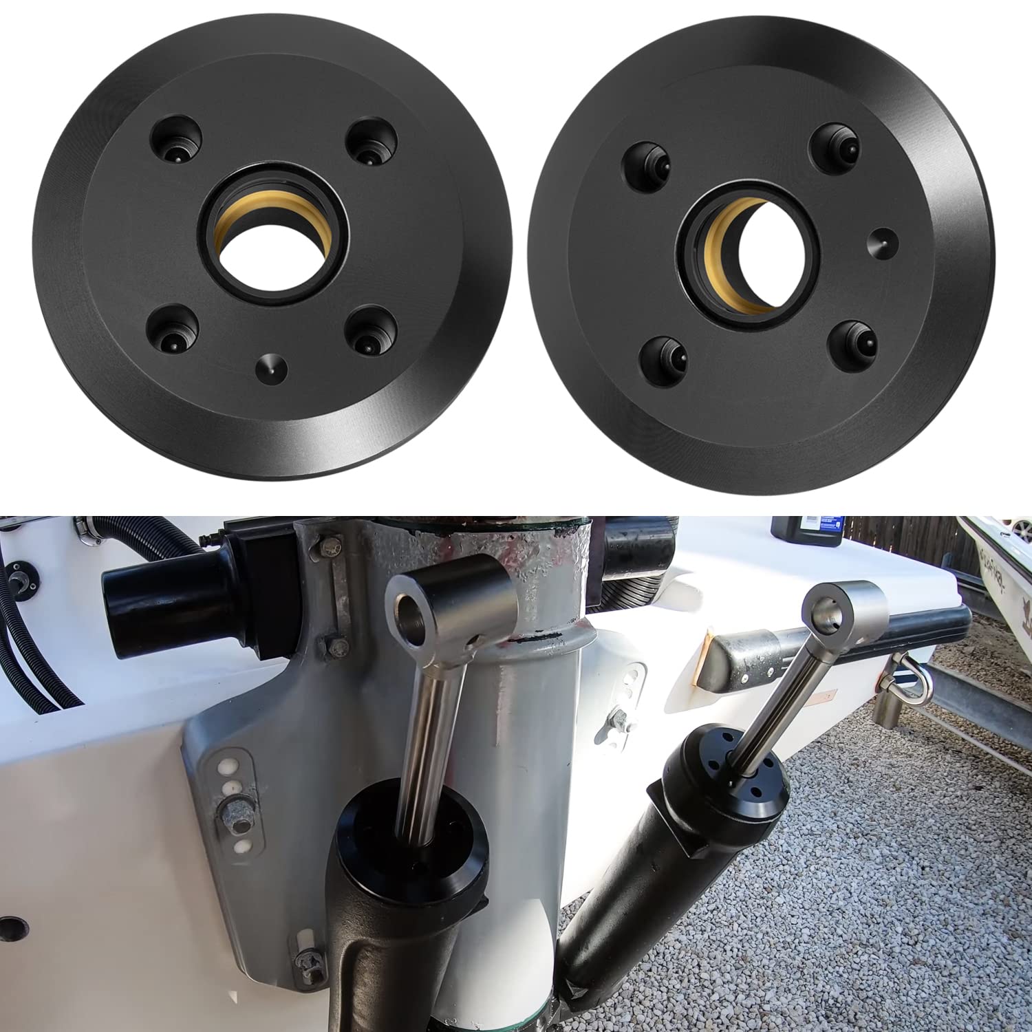 Black Outboard Verado Trim Cap For Mercury Outboard 8M0118299 896157A01 6-Cylinder. 200Hp 225Hp 250Hp 275Hp 300Hp(Pack Of 2)