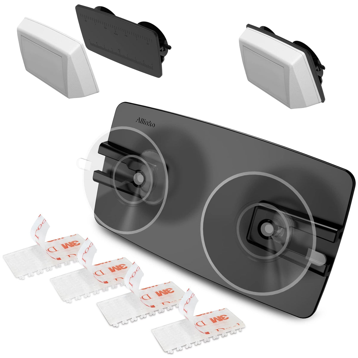 Allinko Ez Pass Holder For Windshield, Fits Most Us States, Easy To Install And Remove, With Strong Suction Cups & 4Pcs Mounting