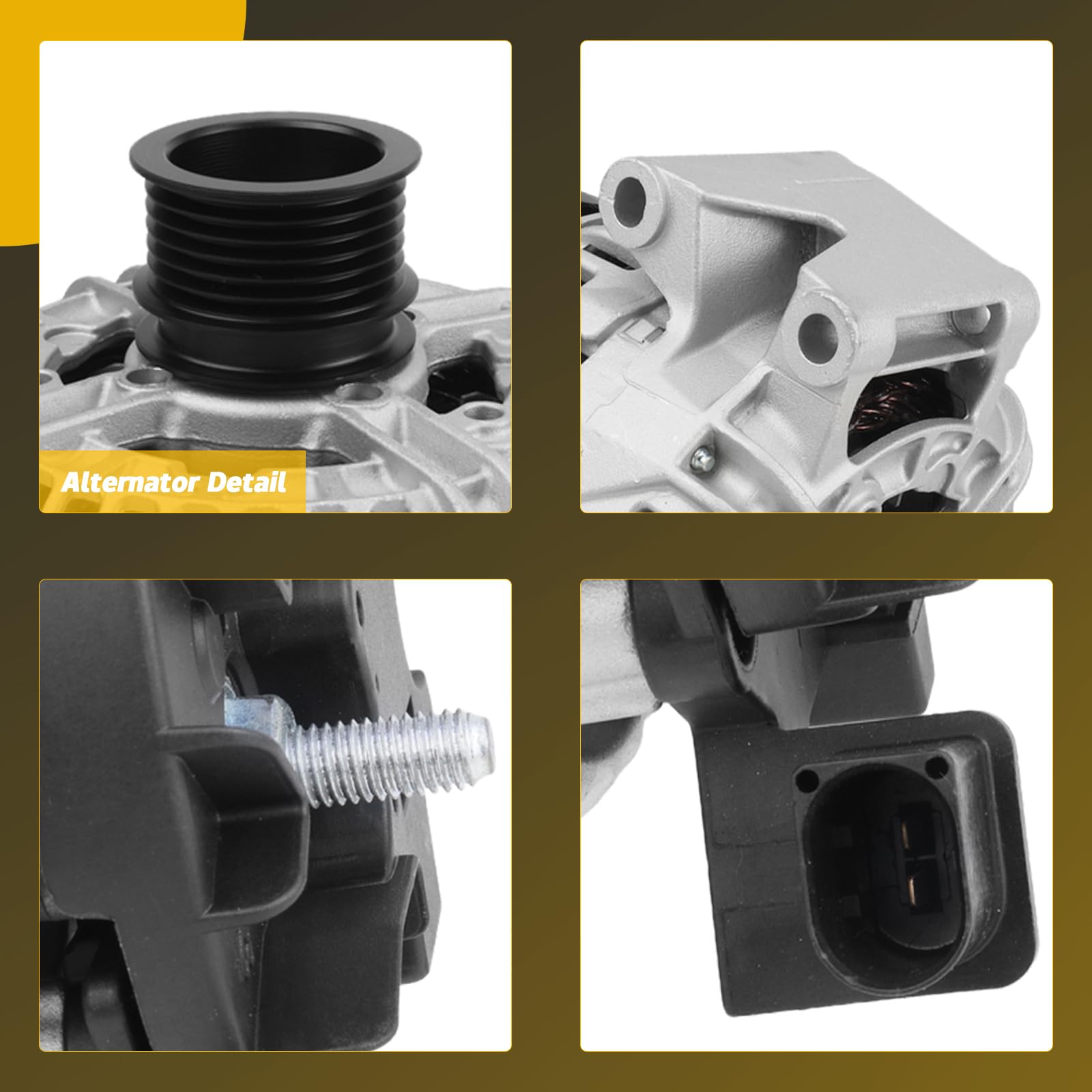 YINAVAGAD 2721540002 Alternator for Mercedes-Benz 2006-2009 W203 C230 2006-2007 W203 C280, C300 C350, 2010-2011 E350, SLK280, SL