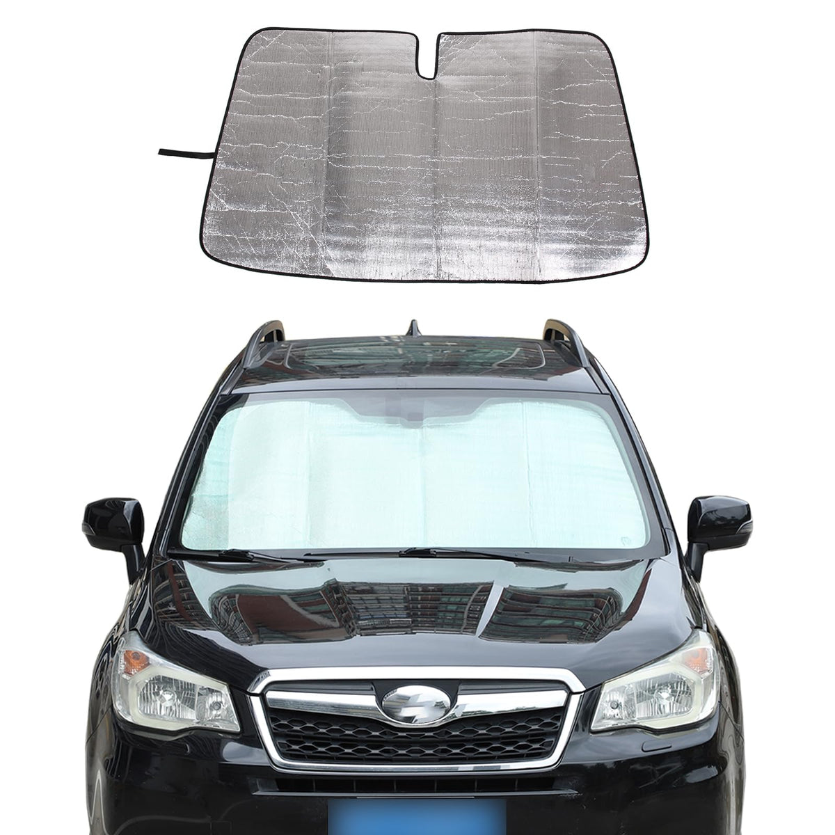 Windshield Sunshade Fit for Subaru Forester 2013-2018, Folding Car Sun Shade for Front Window, Auto Sun Protection Visors Blocks