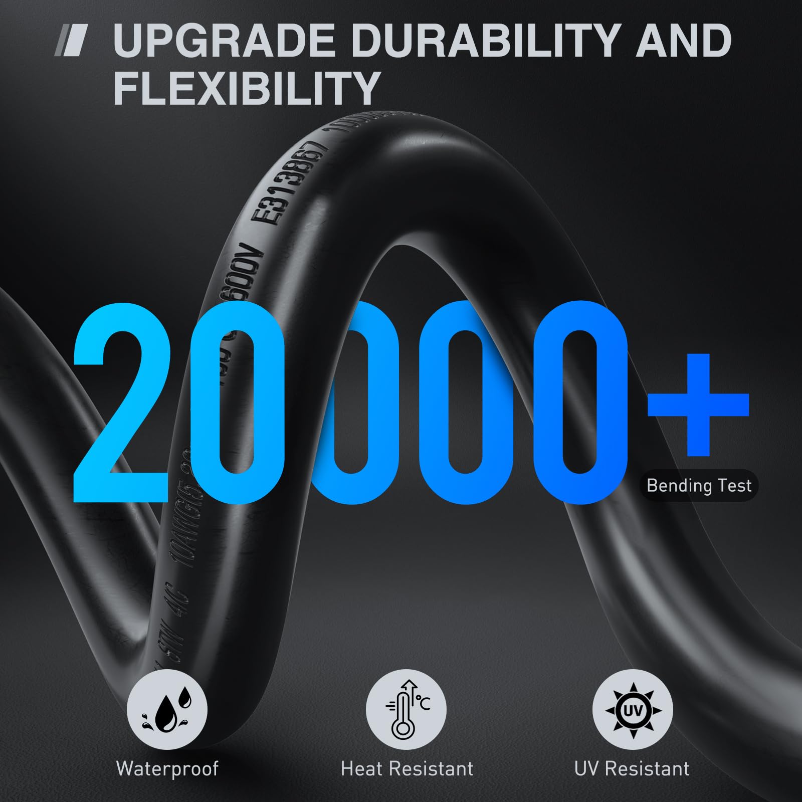 Nilight 50A 50Ft Generator Extension Cord And Power Inlet Box 125/250V Heavy Duty 6/3+8/1 Gauge Stw Etl Listed Nema 14-50P/Ss2-5