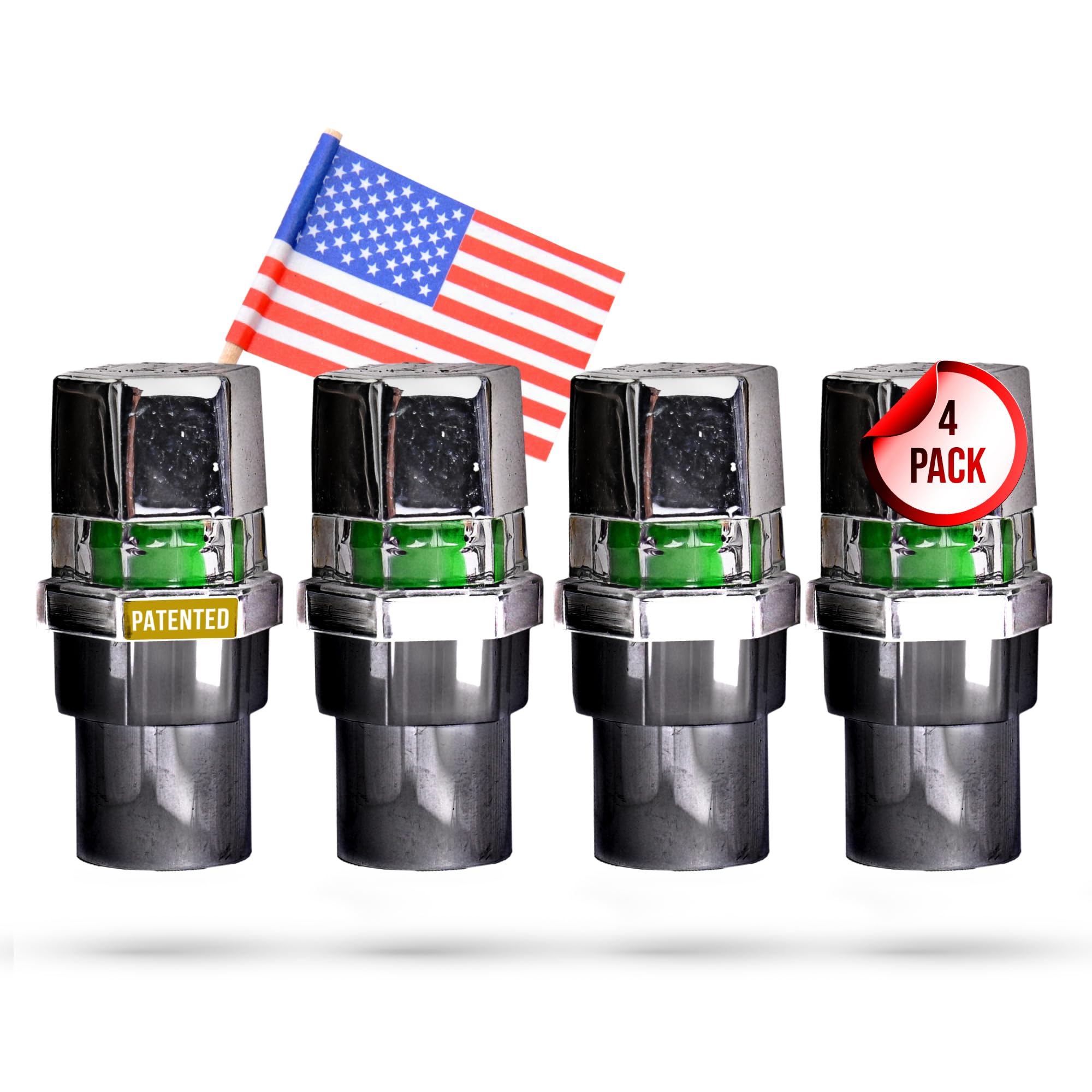 Quick Pressure Tire Pressure Monitoring Valve Caps Sensor Gauge - Advanced Detection System, 110 Psi Sensing Air Alert Indicator