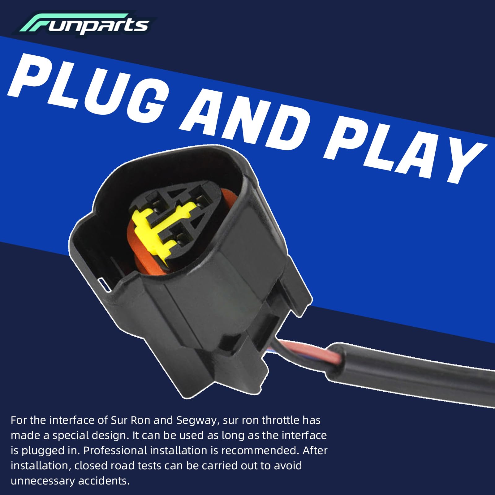 Funparts Sur Ron Throttle,Dirt Bike Throttle Turn Grip Throttle Assembly with Throttle Cable for Sur Ron Surron LBX SX500 Electr