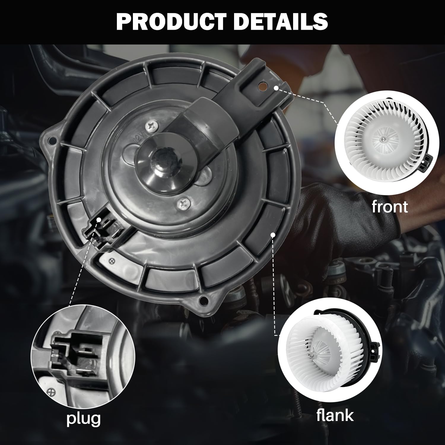 Aspligo 700054 Front Ac Heater Blower Motor Fan Front Fit For Toyota Camry 2002 2003 2004 2005 2006, Sienna 2004 2005 2006 2007