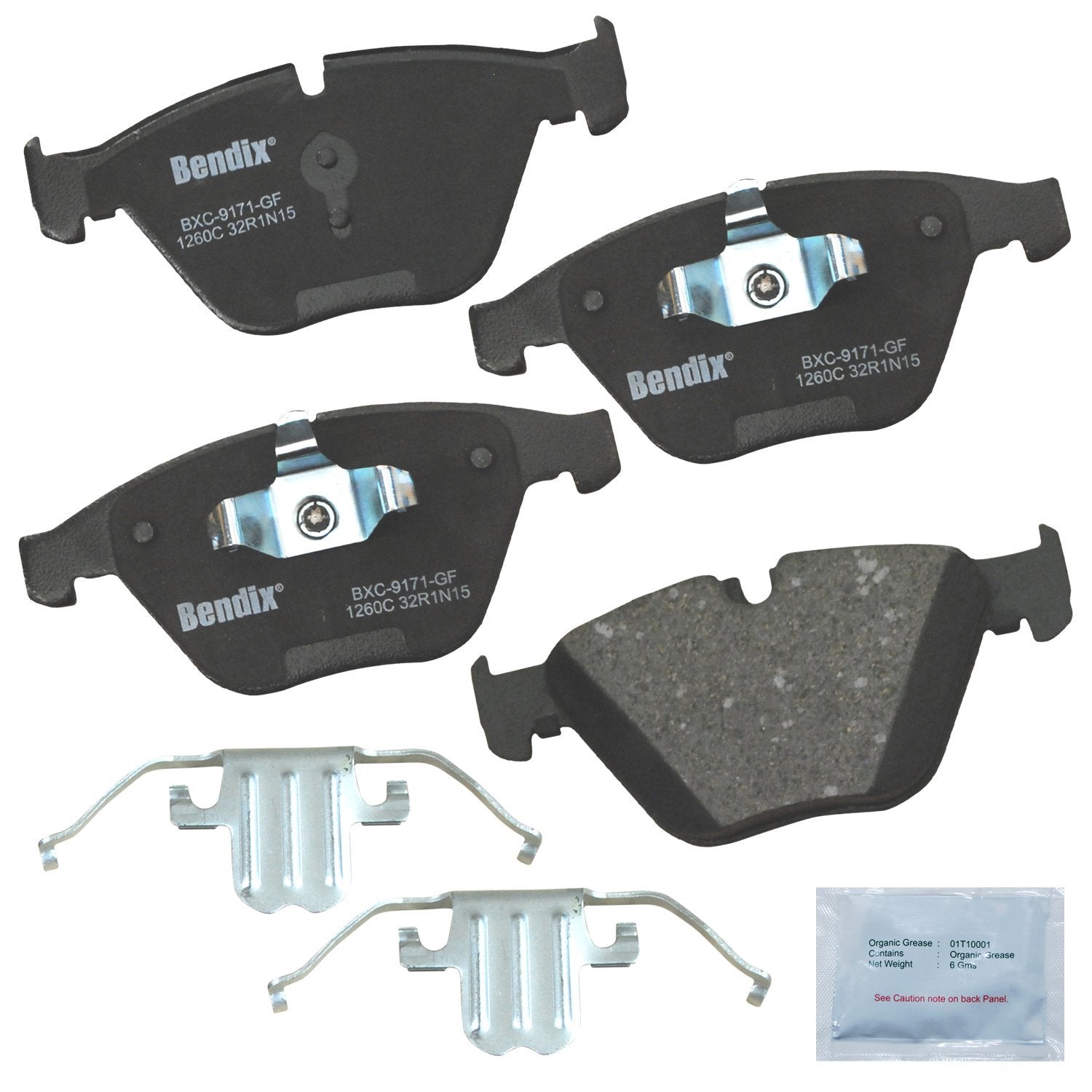 Bendix Priority1 Cfc1260C Ceramic Front Brake Pads For Bmw 323I 2009-2008, 328I 2011-2007, 328I 2013, 328I Xdrive 2011-2010, 328