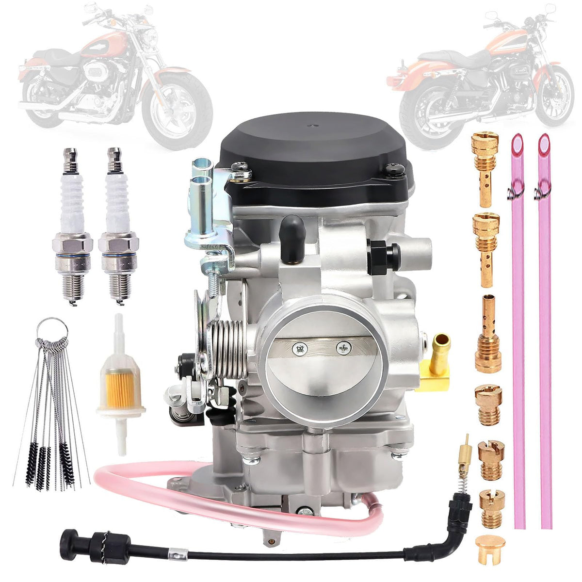 Carburetor & Choke Cable Replacement for Dyna Electra Glide Fatboy Softail Sportster 1200 XLH1200 Sportster 883 XL883 XLH883 274