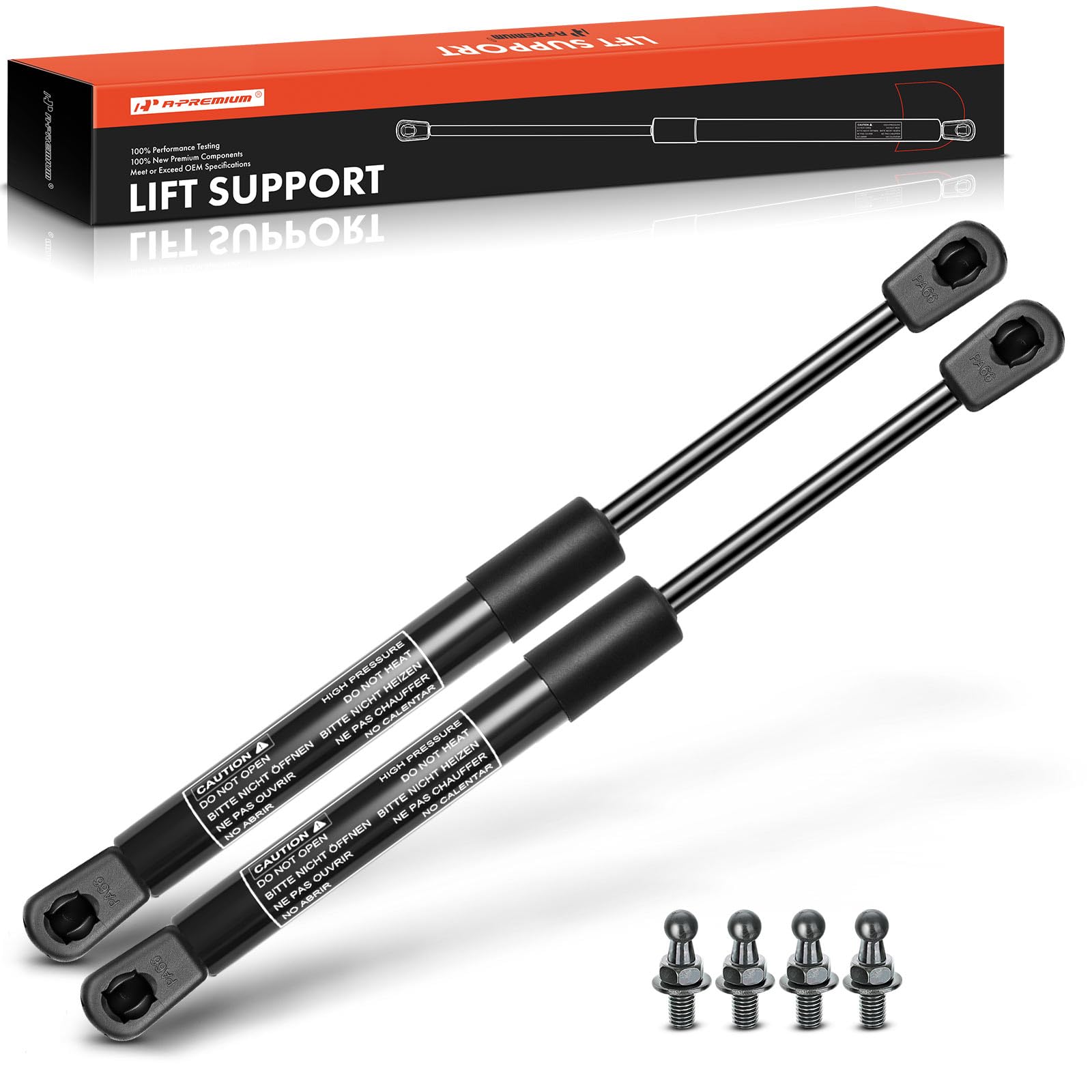 A-Premium Front Hood Lift Supports Struts Shocks Compatible With Jeep Models - Grand Cherokee Wj 1999 2000 2001 2002 2003 2004 S