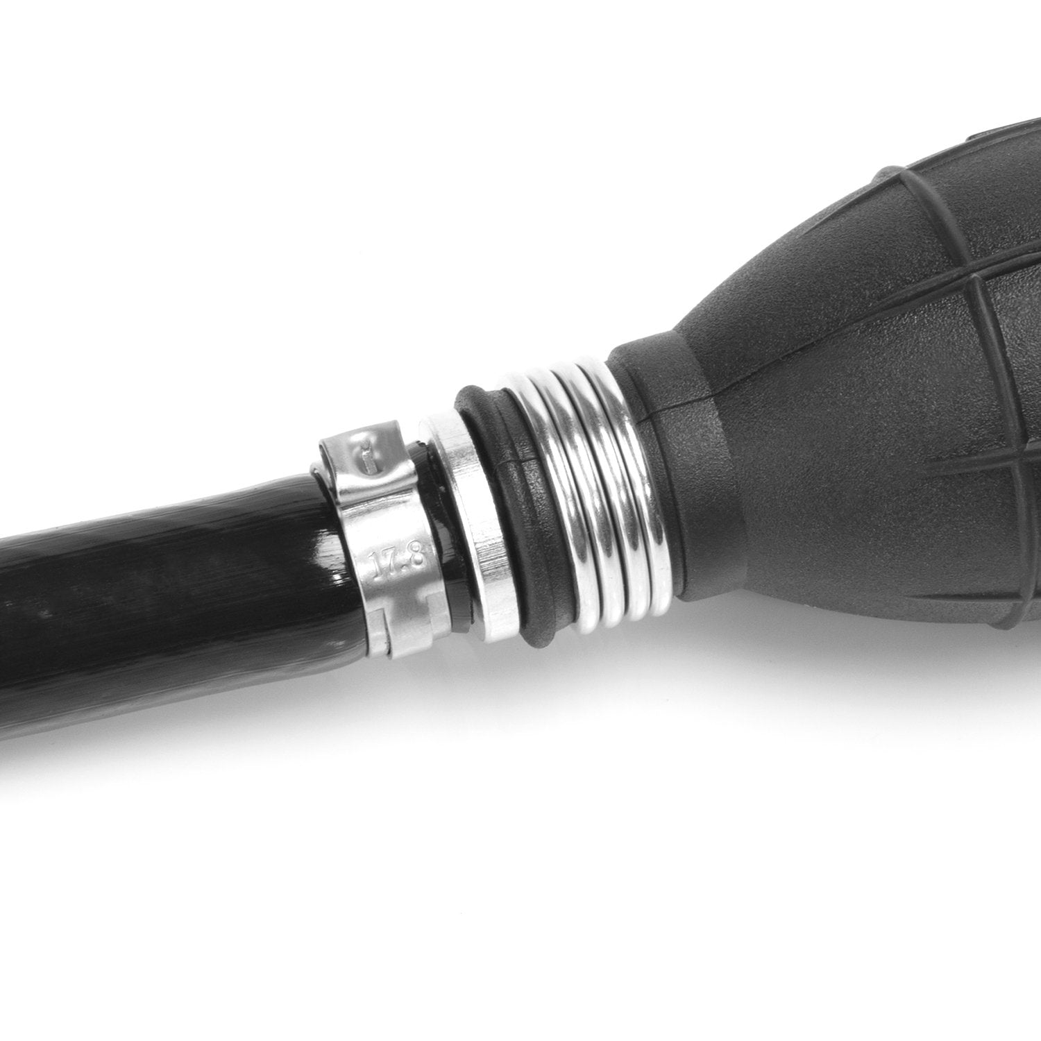 Fuel Line Assembly, Nylon Braided 5/16'' Marine Outboard Tank Fuel Hose Line Assembly, Outboard Gas Line With Hand Primer Pump B