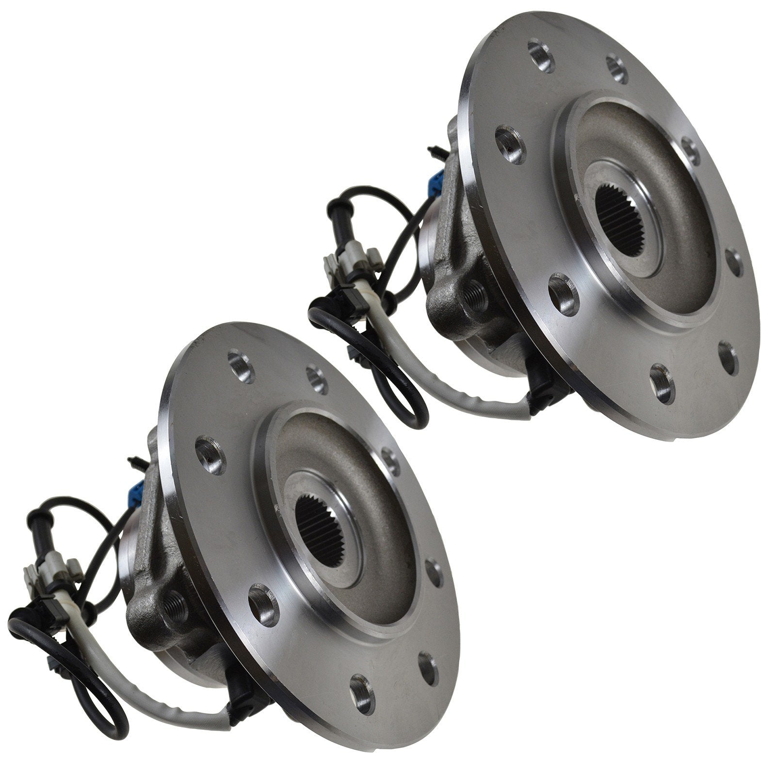 Trq Front Wheel Hub Bearings Assembly Set Compatible With 1996-1999 Chevrolet K1500 1997-1999 K1500 Suburban 1996-2000 K2500 K25