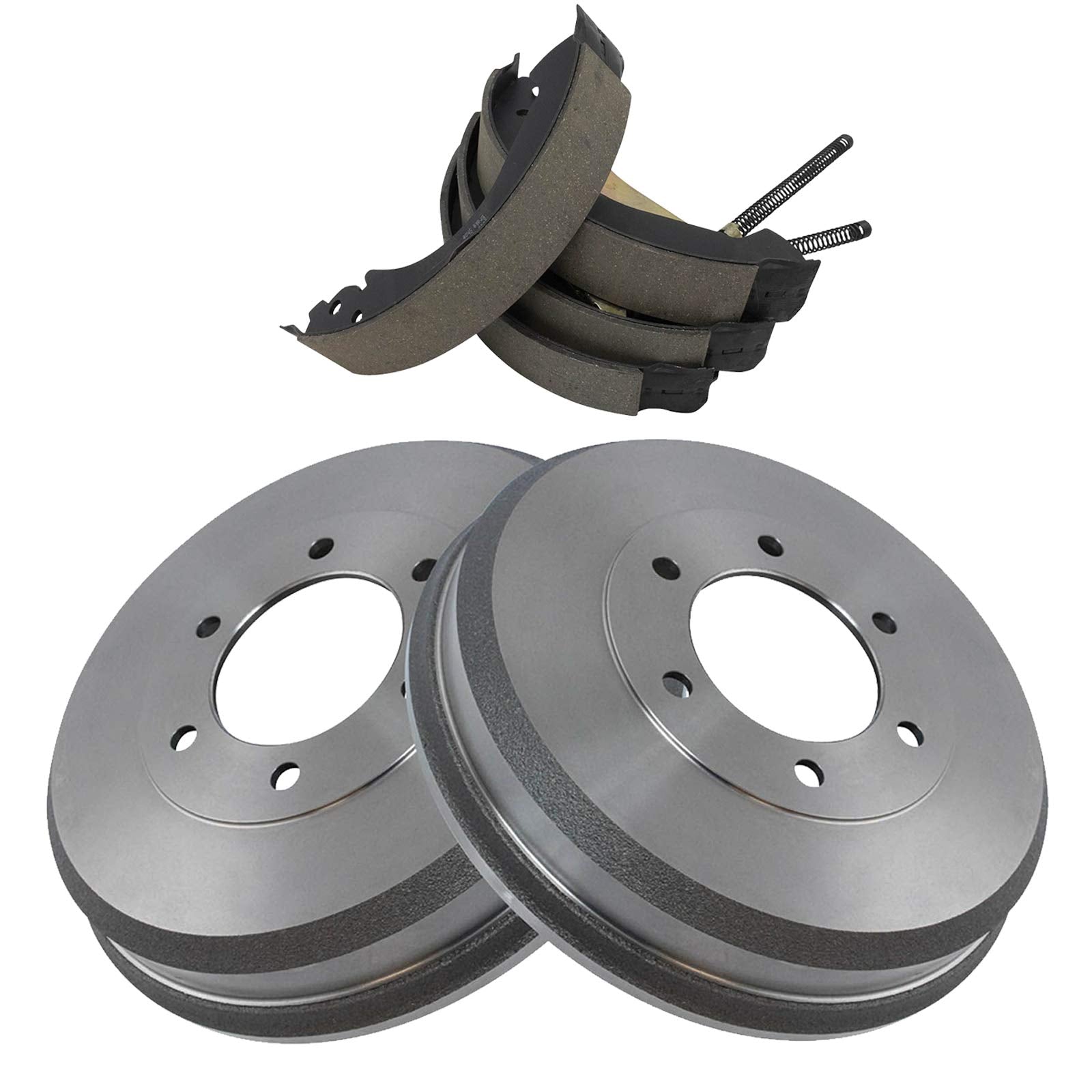 TRQ Rear Brake Drum & Shoe Kit Compatible with Colorado Canyon i-280 i-290 i-350 Pickup