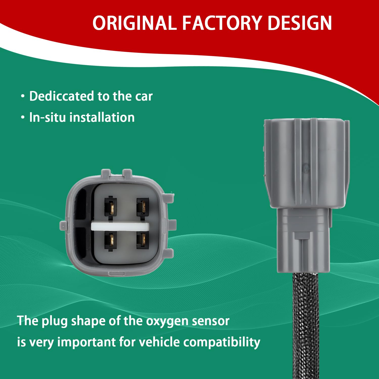 Necatuo 234-9001 Upstream O2 Oxygen Sensor Heated Air Fuel Ratio Compatible With Toyota Tundra Tacoma 4Runner 2000-2004 2.4L 2.7