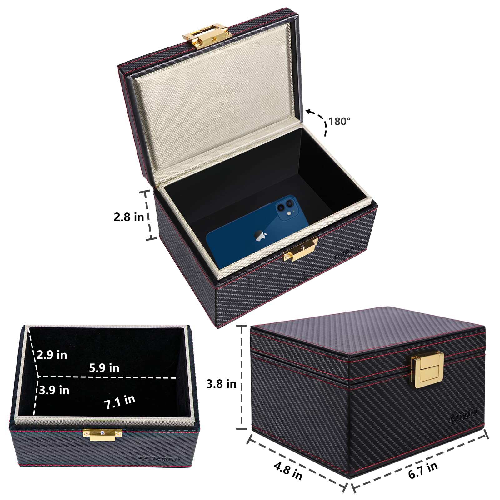 Ticonn Faraday Box, Car Key Fob Protector, Pu Leather Signal Blocker For Keyless Fob, Rfid Signal Blocking Pouch Cage (Yellow Sl