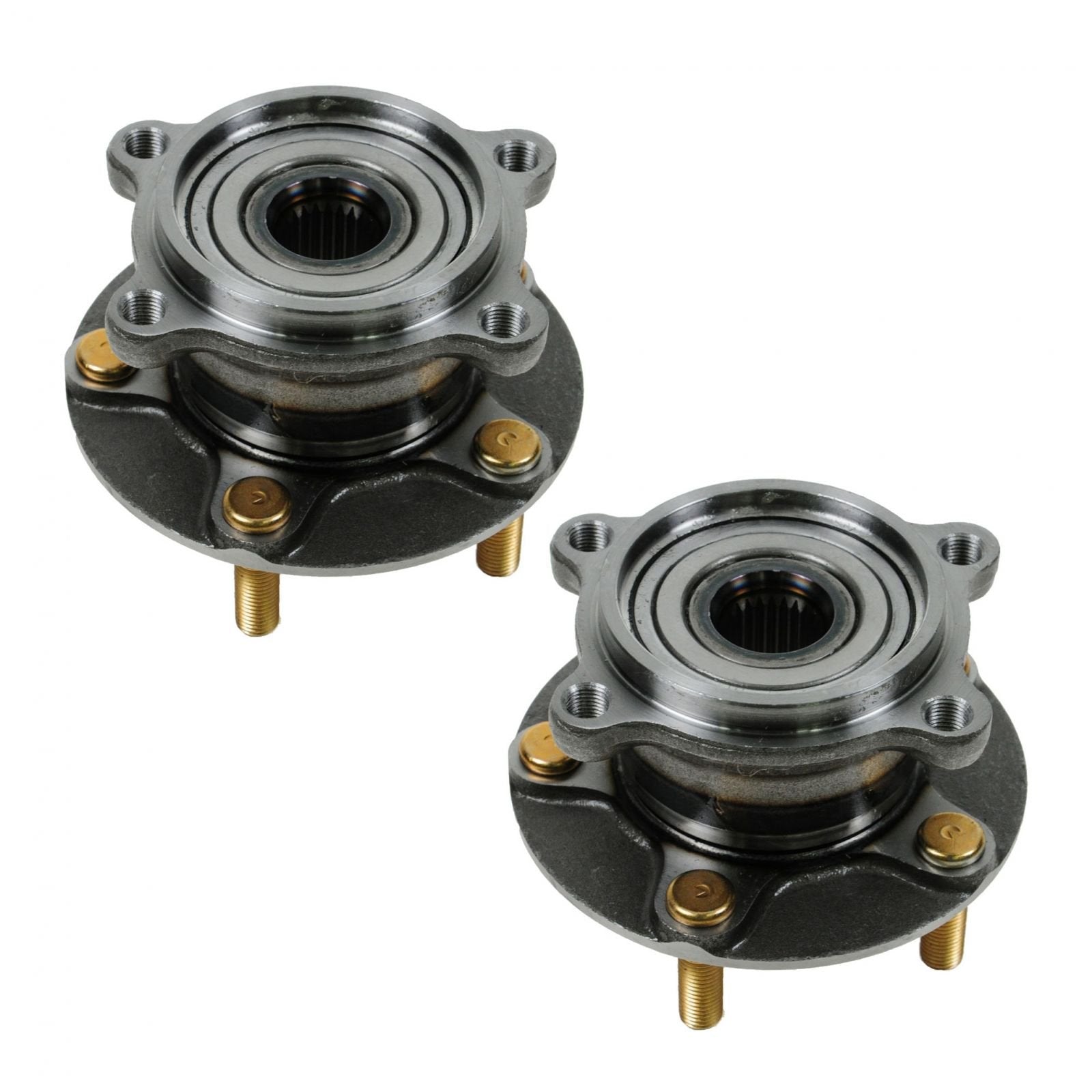 Trq Rear Wheel Hub Bearings Assembly Set Compatible With 2004-2011 Mitsubishi Endeavor