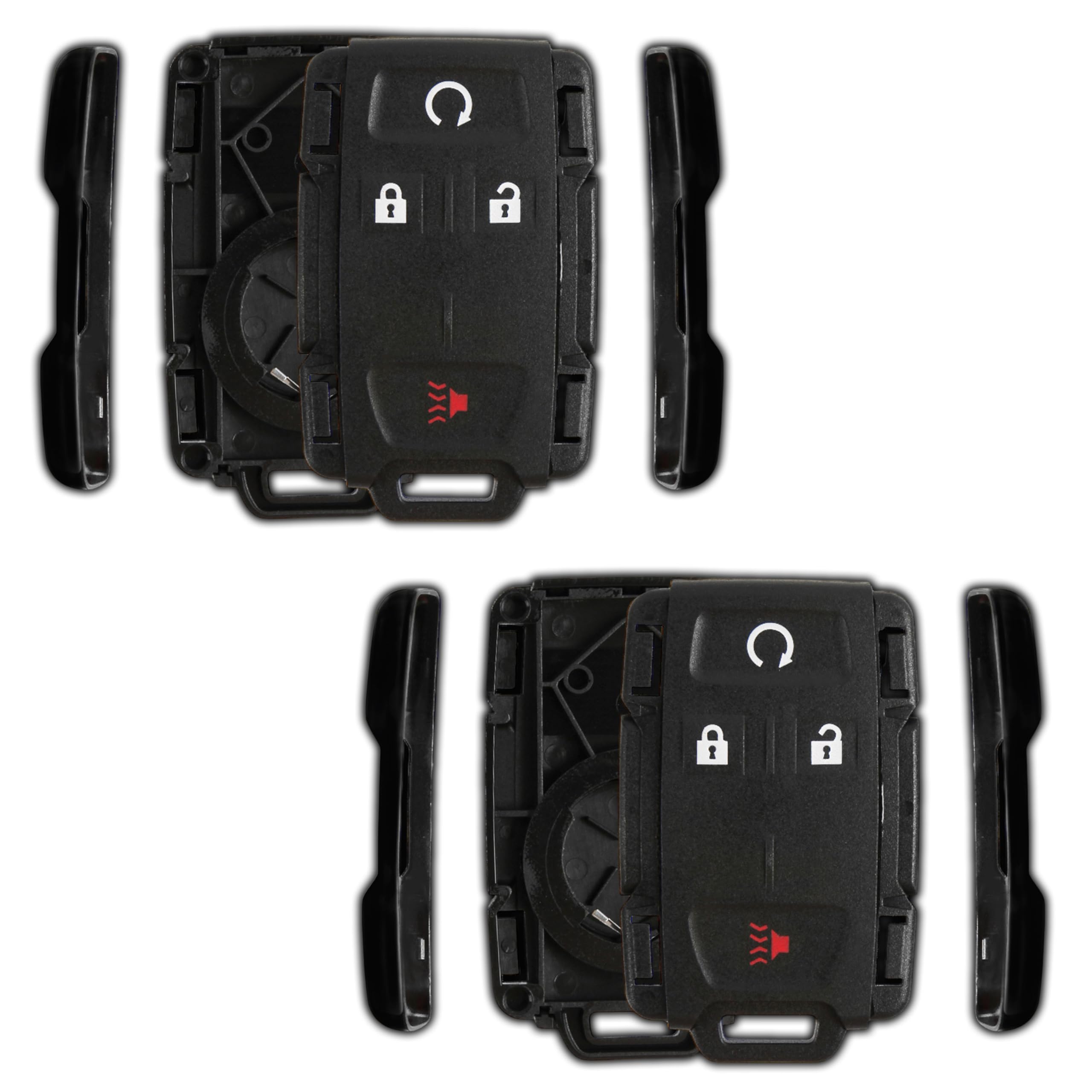 2X Keylessoption Key Fob Cover Case Replacement For 2014 2015 2016 2017 2018 2019 Chevrolet Chevy Silverado Suburban Tahoe Gmc S