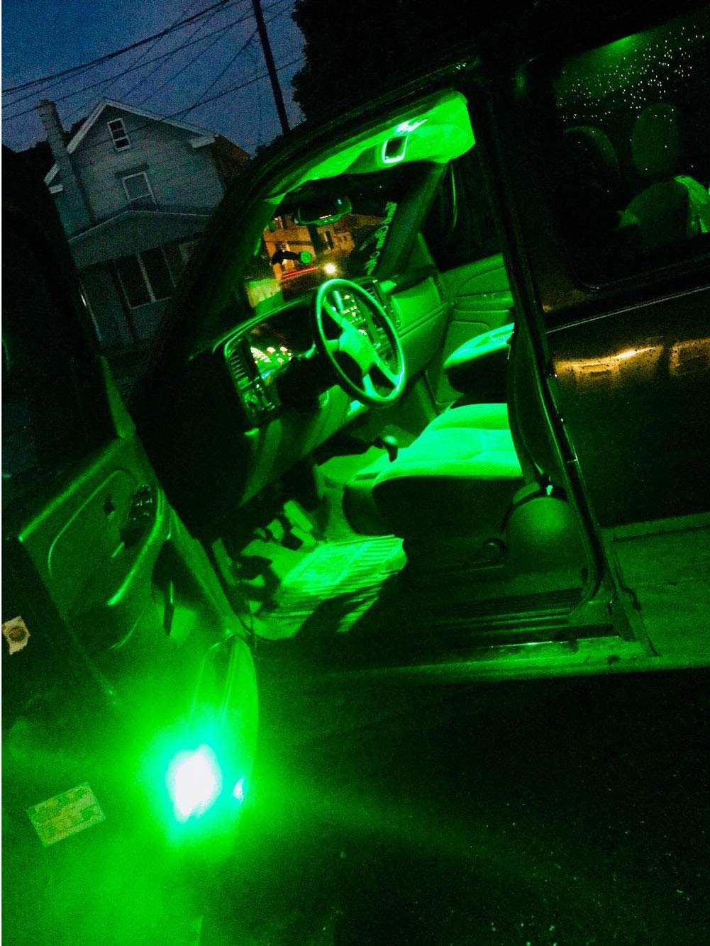 Autogine 10Pcs Error Free 194 168 175 2825 W5W T10 Led Bulbs Green Super Bright 3030 Chipset For Interior Dome Map Door Courtesy