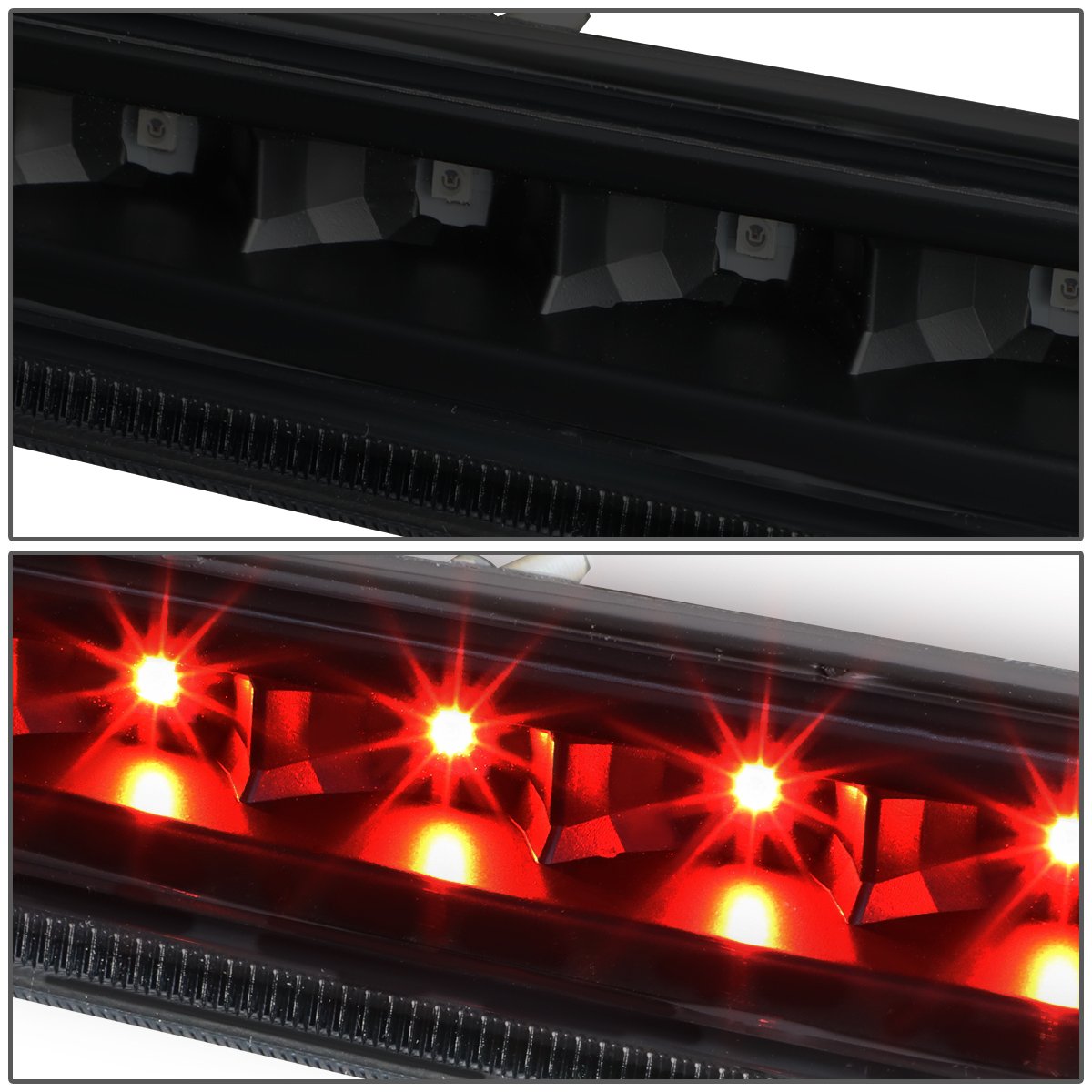 DNA MOTORING 3BL-CMTY07-LED-BK-SM Black Housing LED Third Tail Brake Light [Compatible with 07-14 Chevy Suburban 1500 2500/07-14