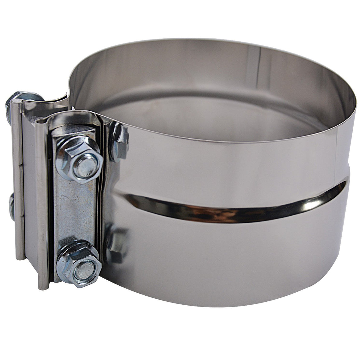 Roadformer 4 Inch Exhaust Clamp Stainless Steel - Lap Joint Exhaust Band Clamp Is Film Protected, Suggested To Remove Before Use