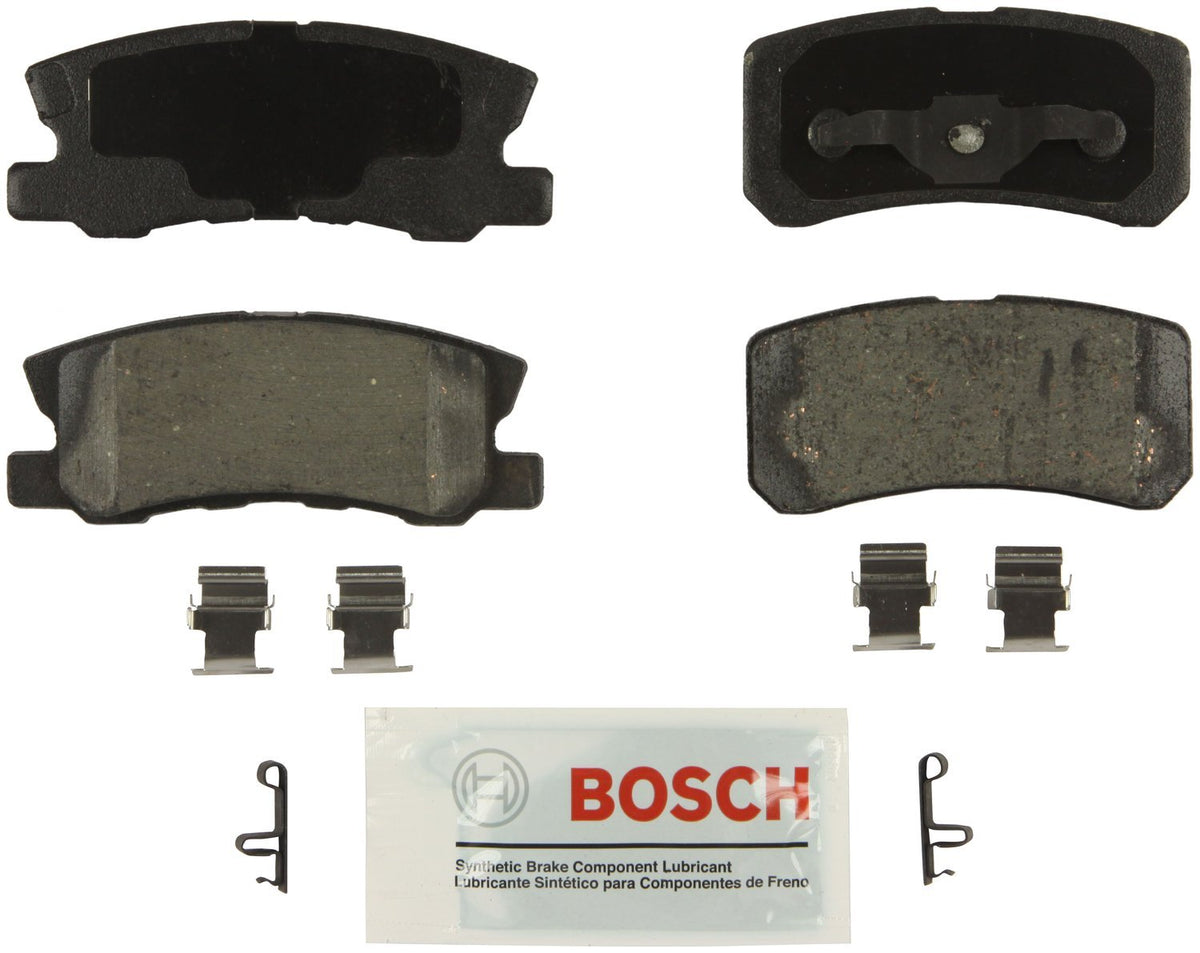 BOSCH BE868H Blue Ceramic Disc Brake Pad Set With Hardware - Compatible With Select Chrysler 200; Dodge Avenger, Caliber; Jeep C