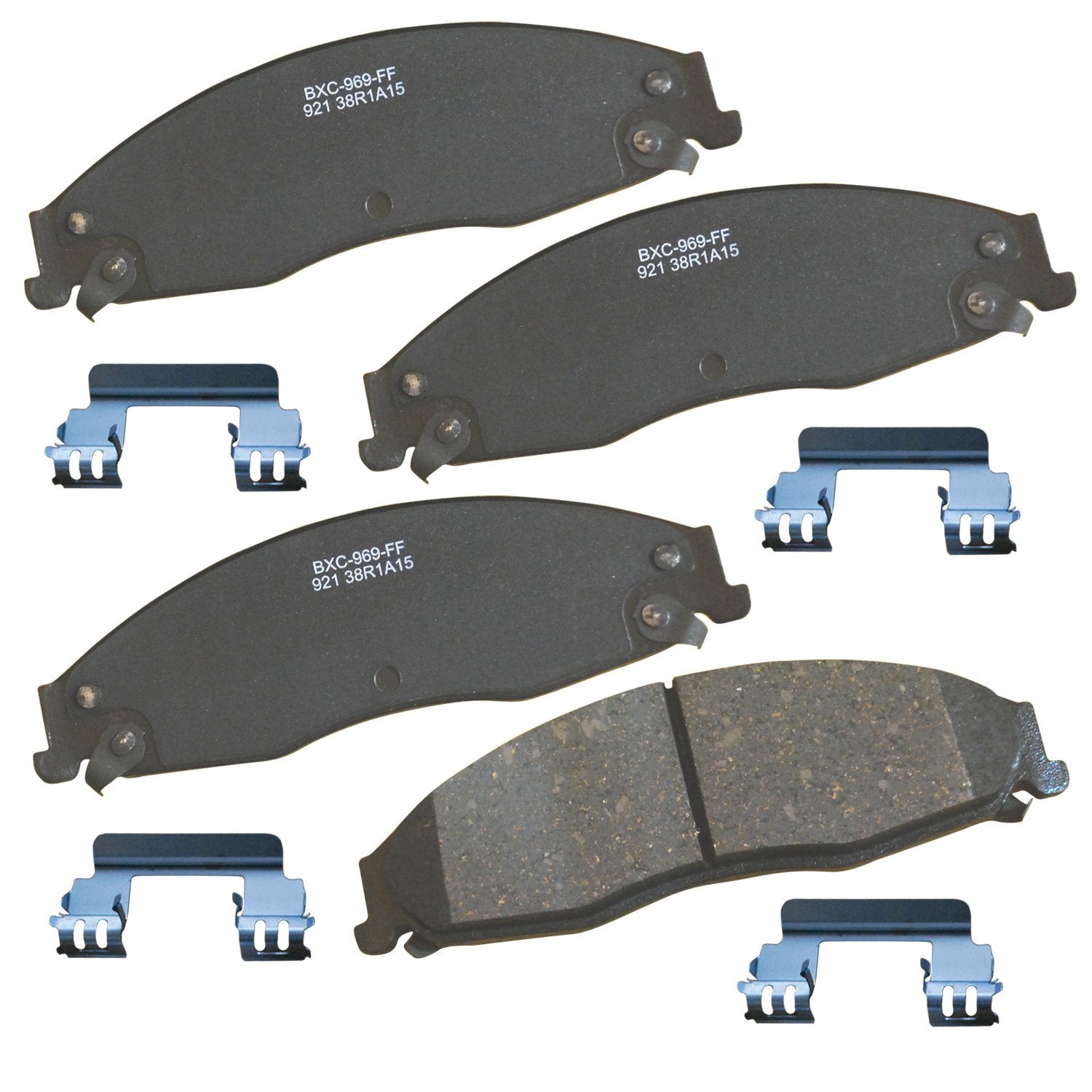 Bendix Premium Sbc921 Ceramic Front Brake Pads For Cadillac Cts 2007-2003, Sts 2008-2005, Pontiac Grand Prix 2008-2005