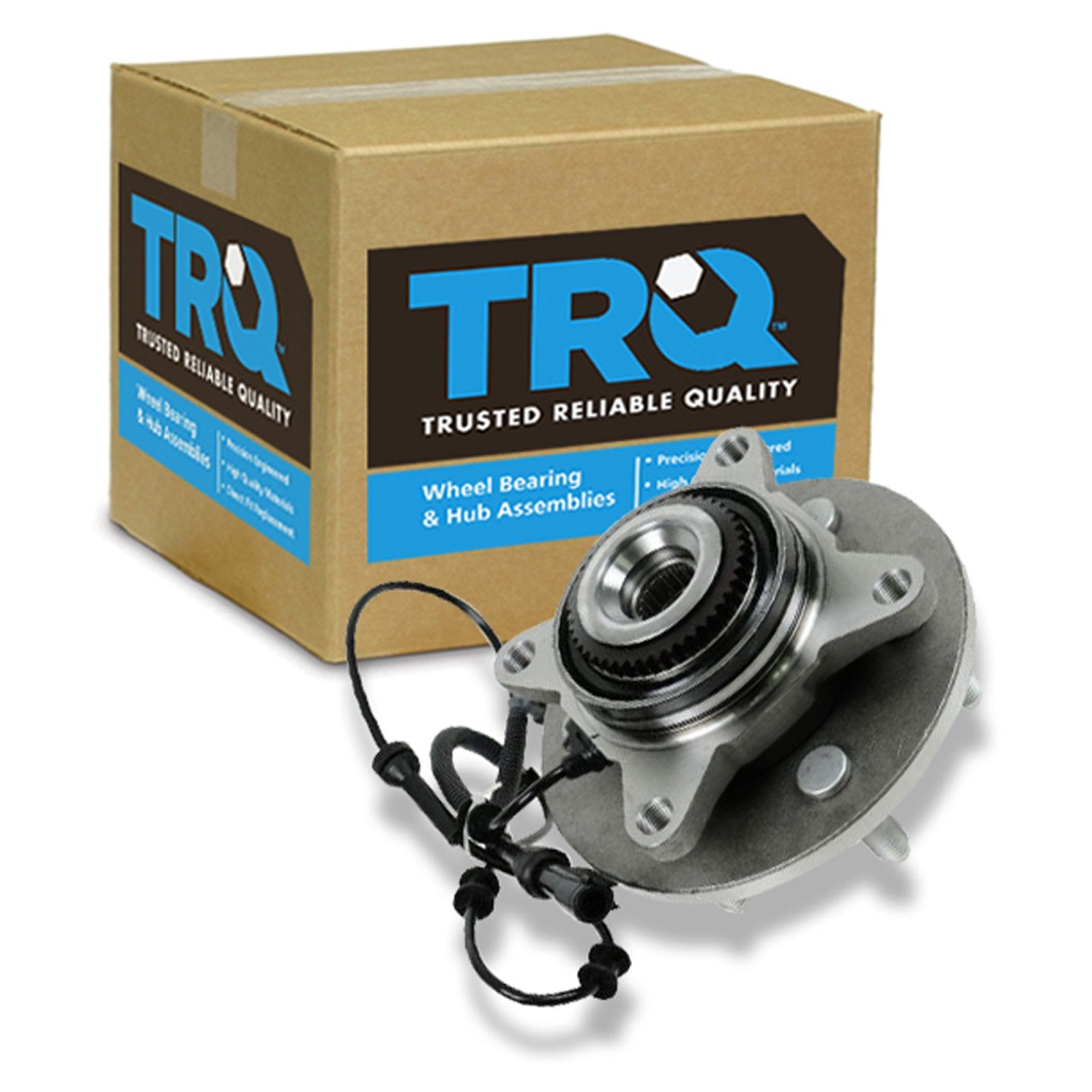 Trq Front Wheel Bearing & Hub Assembly 4Wd With Abs Sensor Compatible With 2004-2005 Ford F-150 2004 F-150 Heritage