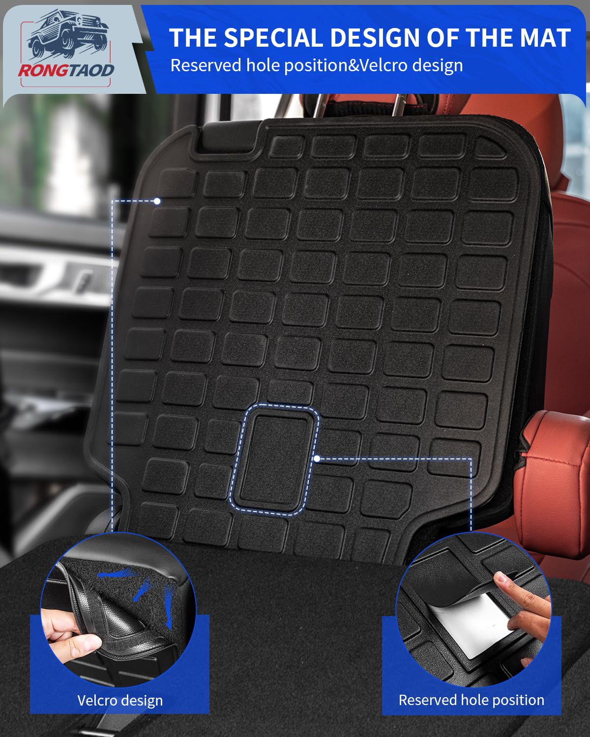 Rongtaod Back Seat Cover Protector Compatible With 2020-2025 Ford Explorer 6 Seats Back Seat Cover Kick Mat Trunk Mat Cargo Mat