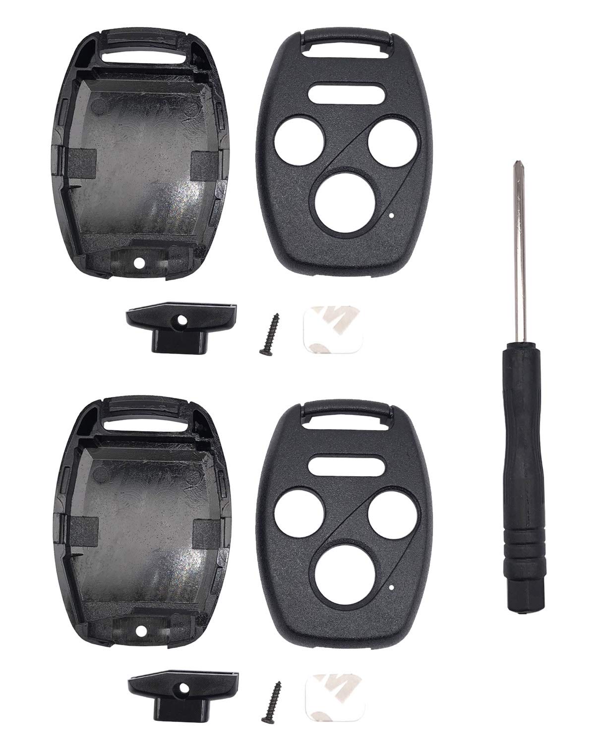 4 Buttons Keyless Entry Replacement Key Fob Cover fit for Honda 2003-2012 Accord 2005-2010 Civic 2005 2006 CR-V Pilot Ridgeline 