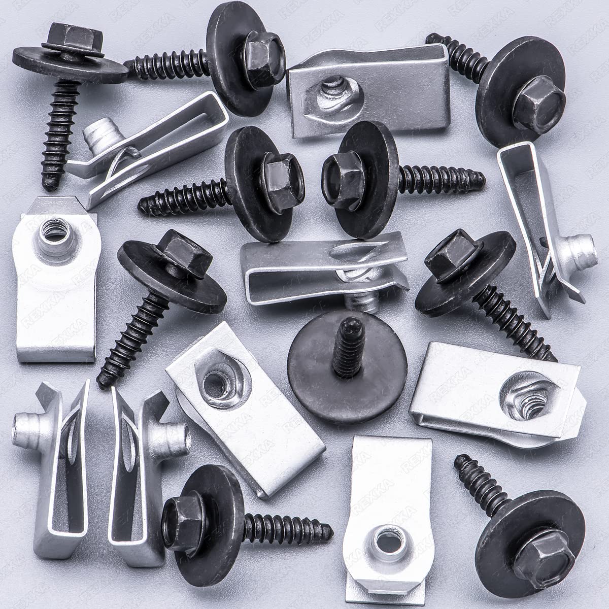 Rexka 10 Sets Fender Liner Bumper Cover Splash Shield Wheelhouse Liner Bolt Screw U Nuts Kit For Gm 11570498 Chevrolet Camaro Co