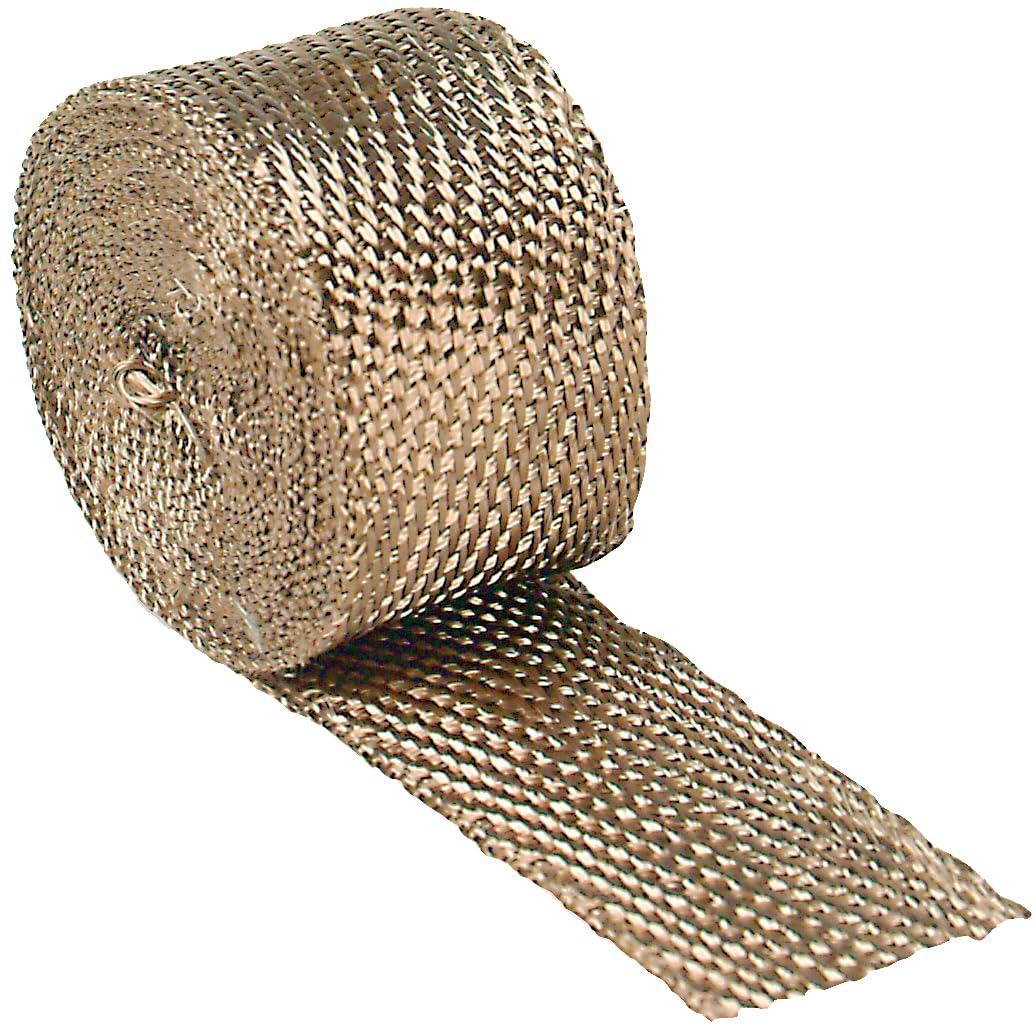 Design Engineering Titanium Exhaust Heat Wrap with Lava Rock Technology - 2&quot; x 15' - Heat Wrap for Exhaust Pipes, Pliable Exhaust Wrap Tape, Withstands 1800°F Direct Heat & 2500°F Intermittent Heat
