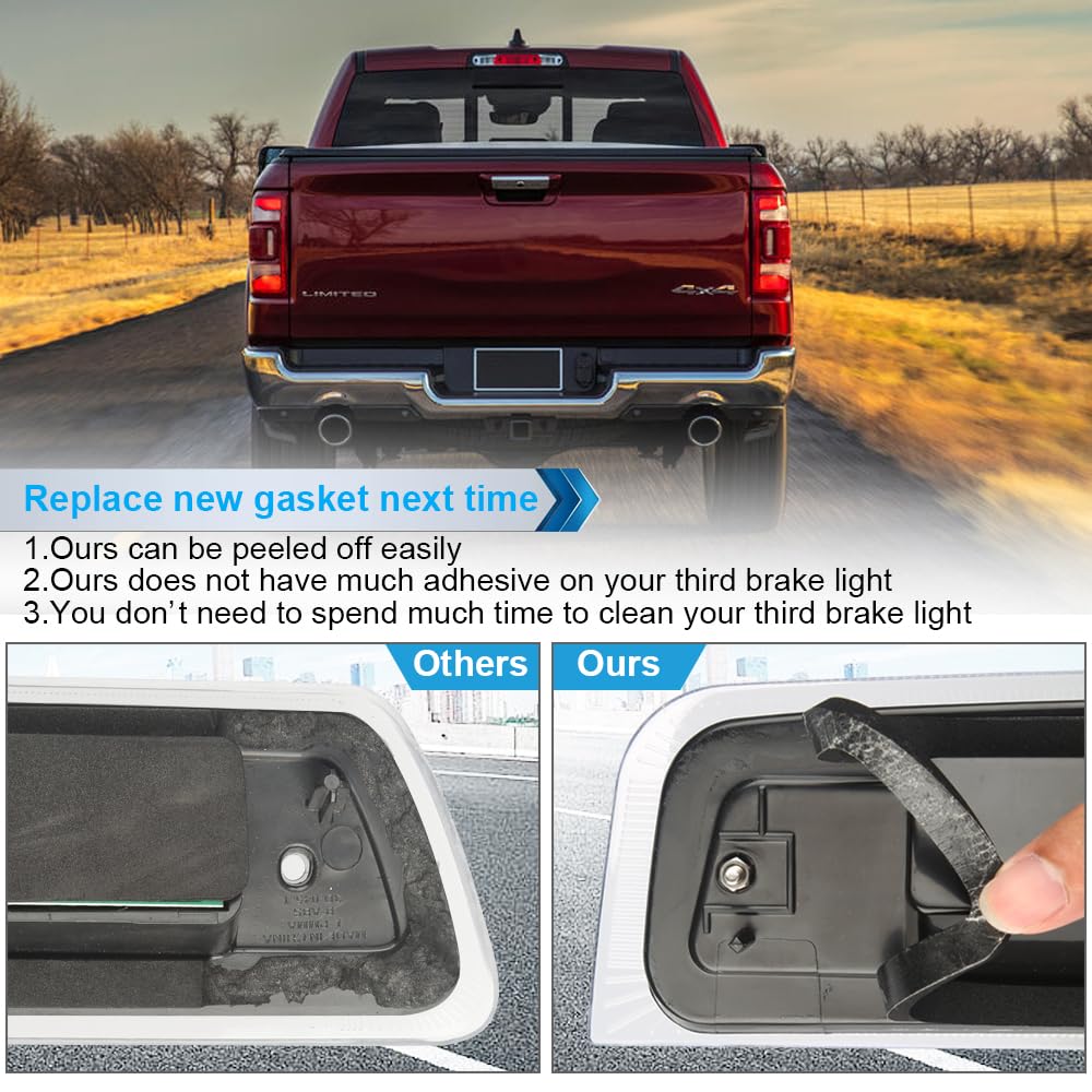 Mbuydiy 3Rd Third Brake Light Gasket Seal Compatible With 2007-2013 Chevy Silverado Gmc Sierra 1500 2500 High Mount Stop Lamp As