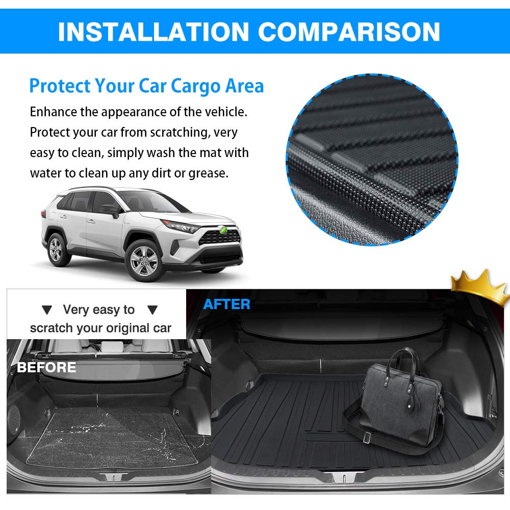 Powerty Trunk Mat For 2024 2025 Chevrolet/Chevy Trax Accessories Cargo Mats Tpe All Weather Cargo Liner Heavy-Duty Trunk Liners