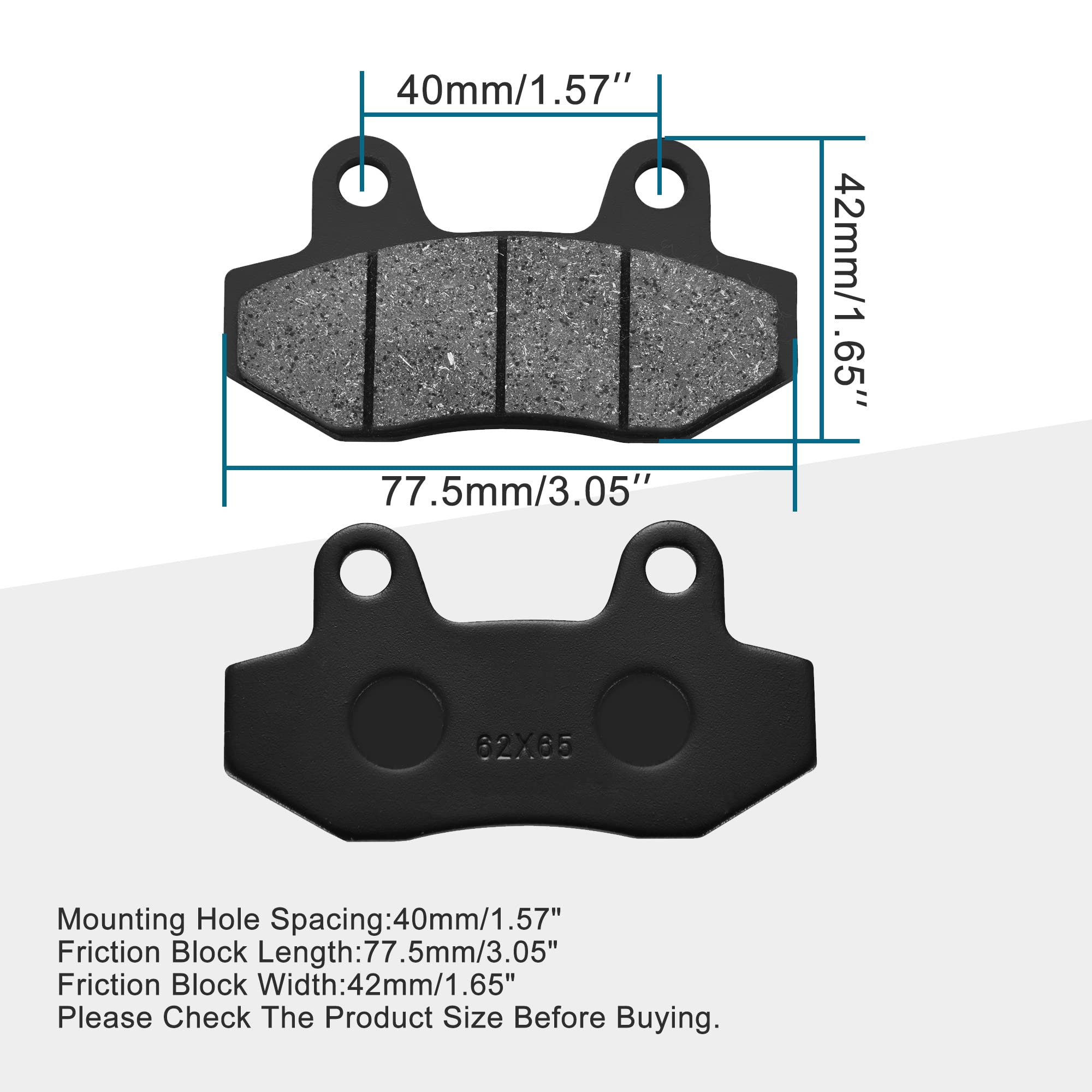 Goofit Scooter Brake Pads Brakes For 150Cc 200Cc 250Cc Atv Dirt Bike Pit Bike Go Kart