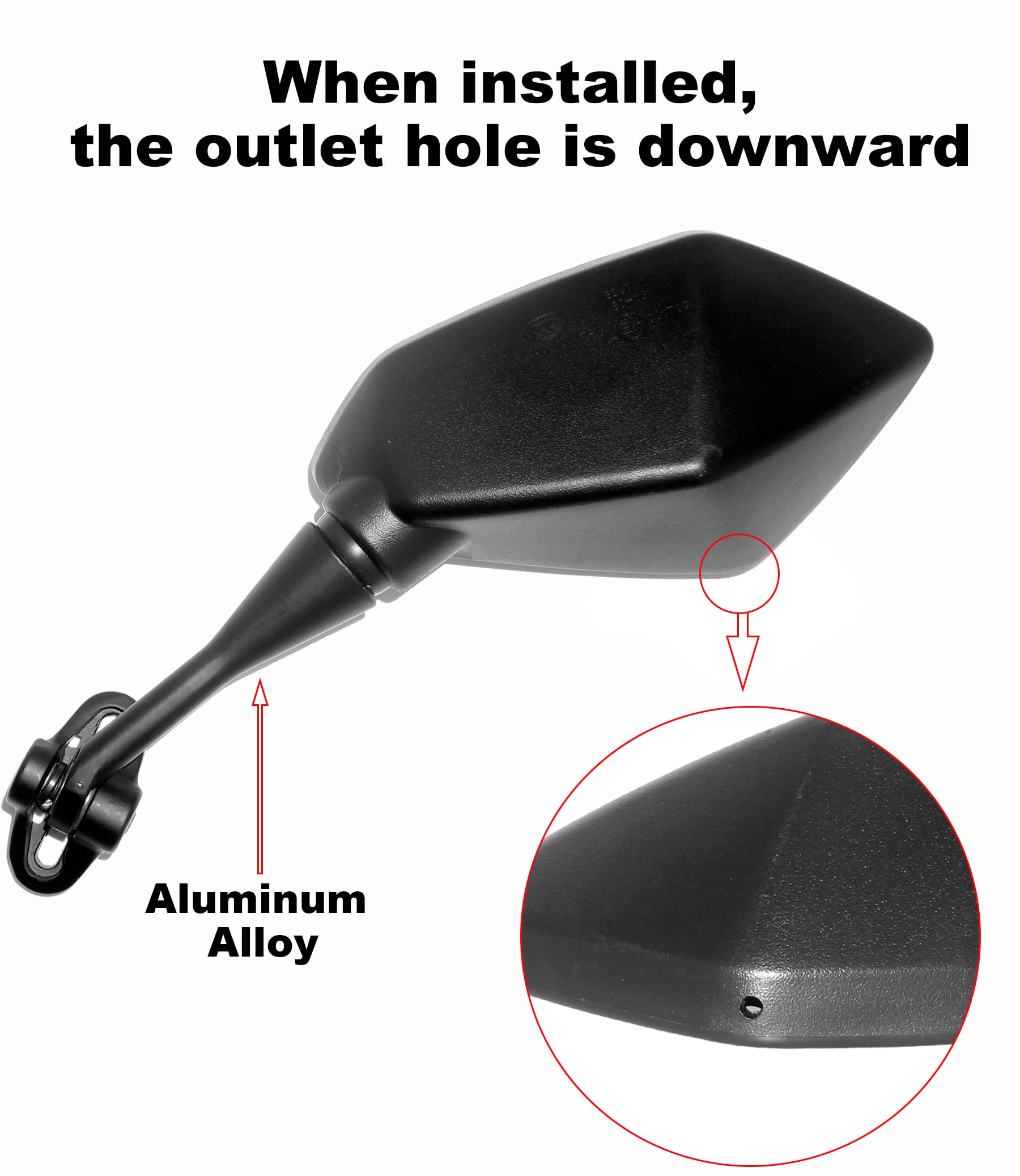 Minho Rear view Convex Adjustment Mirrors for Honda CBR600 CBR250 CBR300 CBR500 CBR900 CBR1000 Ninja 250R Suzuki GSXR 750 Hyosun