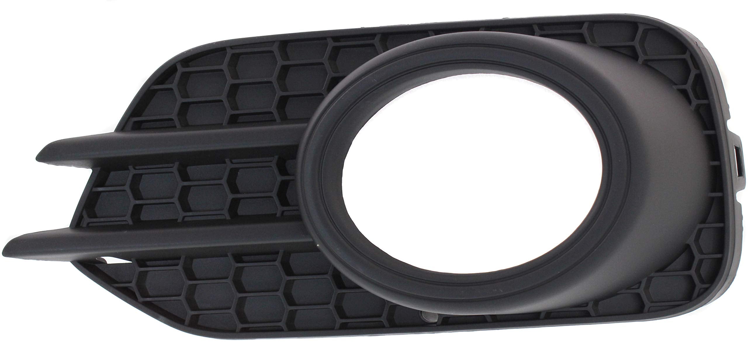 Evan Fischer Front Fog Light Trim Compatible With 2012-2018 Volkswagen Tiguan, 2017-2018 Volkswagen Tiguan Limited, Textured Black, Driver Side