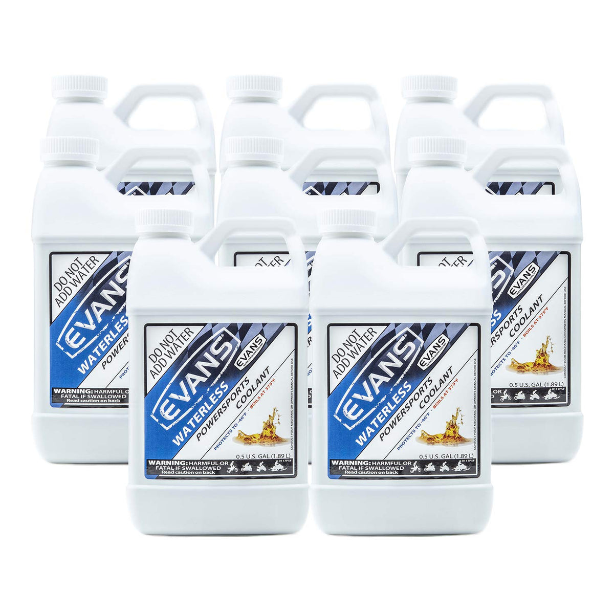 Evans Coolant Ec72064-8Pk Powersports Waterless Coolant, 64 Fl. Oz., 8 Pack