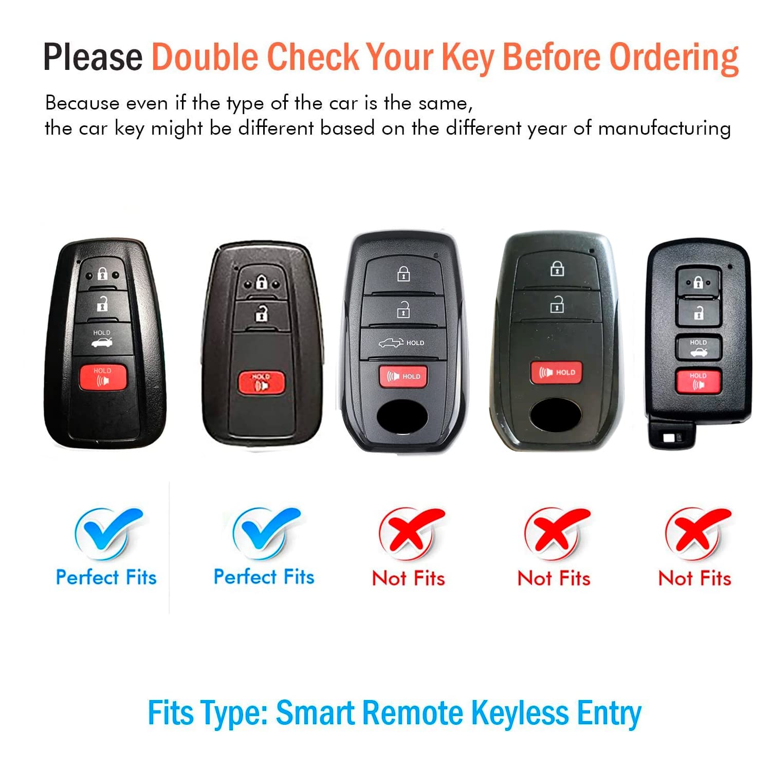 Tukellen For Toyota Key Fob Cover Genuine Leather With Keychain,Leather Key Case Protector Compatible With 2020-2022 Highlander Corolla Prius 2018-2024 Rav4 Camry Avalon C-Hr Gt86 -Brown