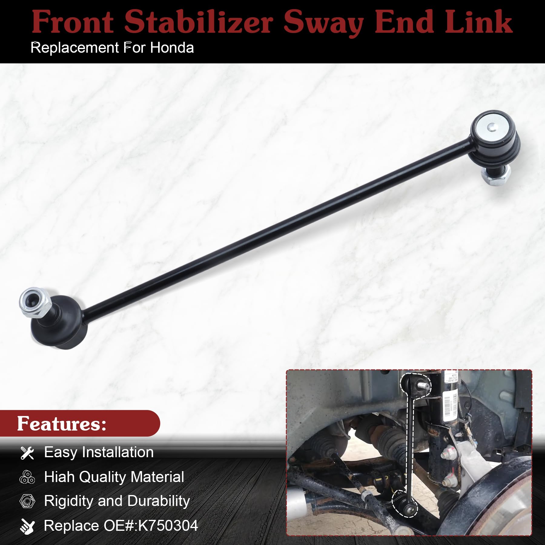 Stiueoav K750304 Sway Bar Link - Front Stabilizer End Link Compatible With 2005 2006 2007 2008 2009 2010 2011 2012 2013 2014 201